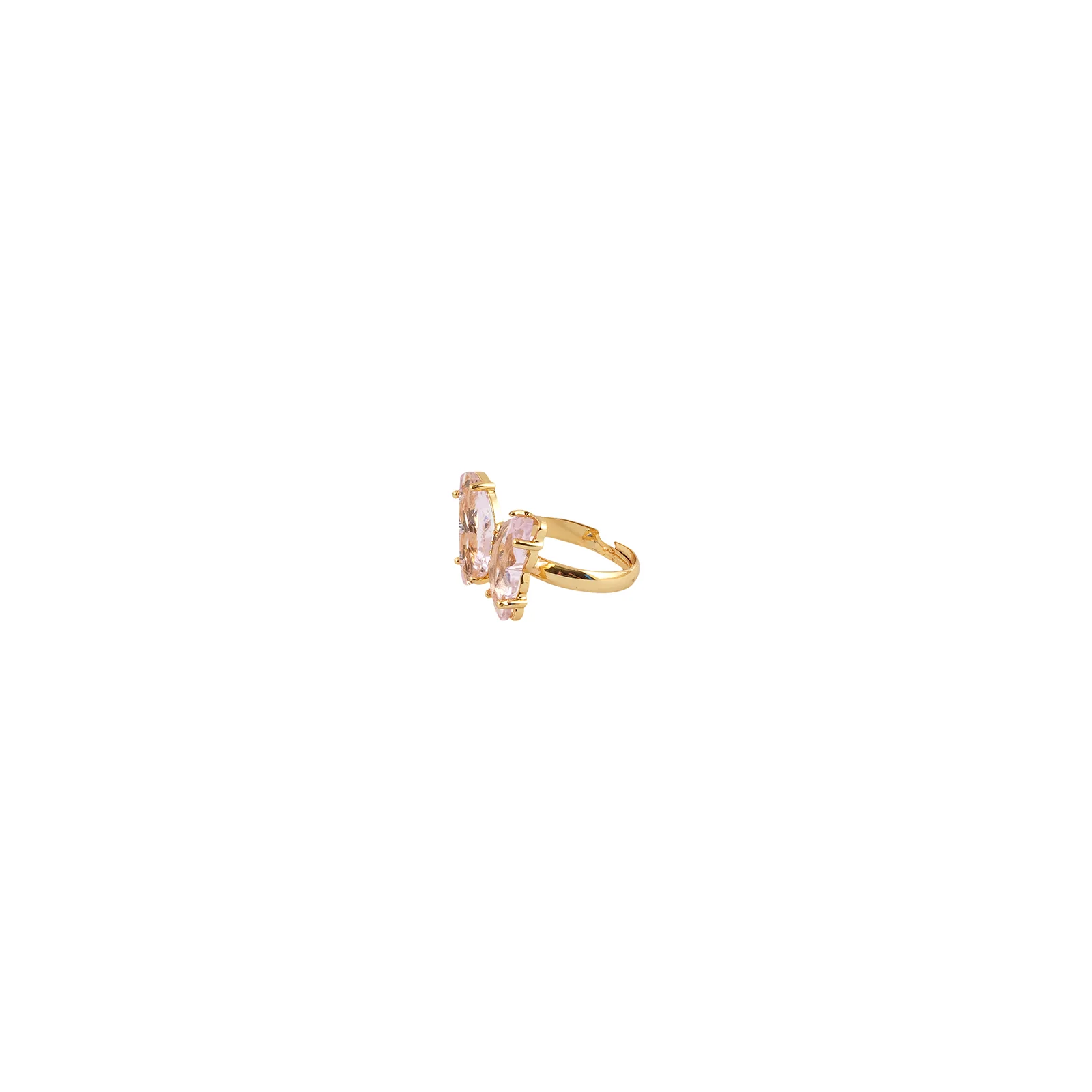 Mabel Butterfly Big Pink Stone Ring - Image 4