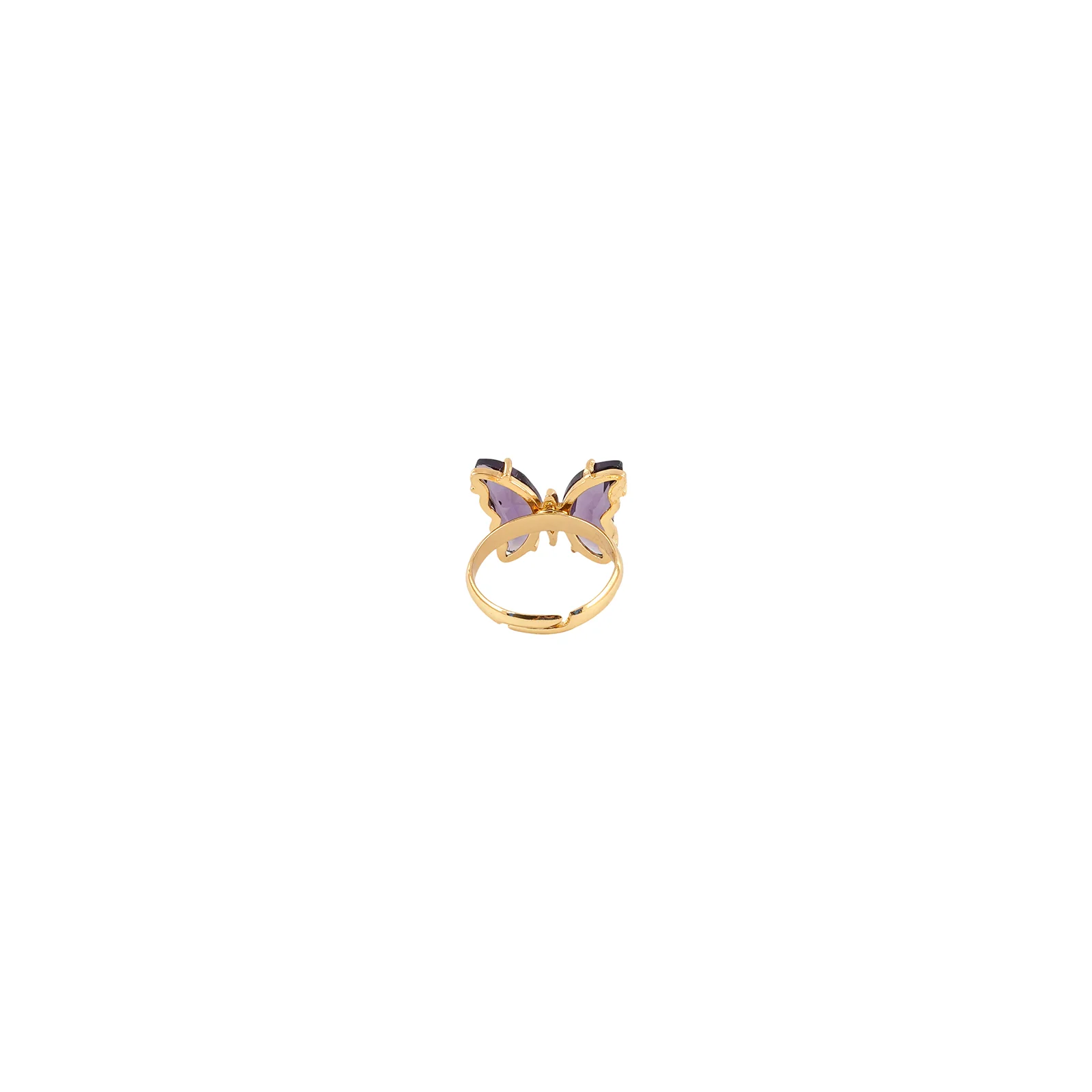 Mabel Butterfly Big Purple Stone Ring - Image 5