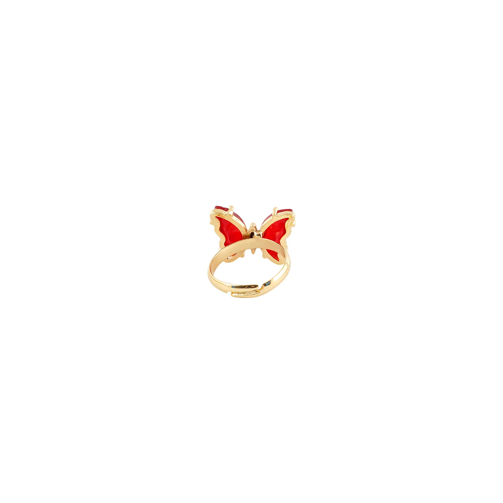 Mabel Butterfly Big Red Stone Ring - Image 5