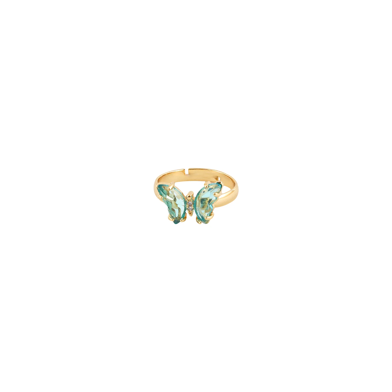 Mabel Butterfly Blue Stone Ring - Image 3