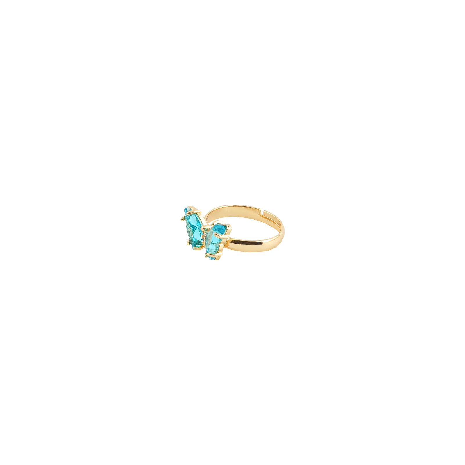 Mabel Butterfly Blue Stone Ring - Image 4