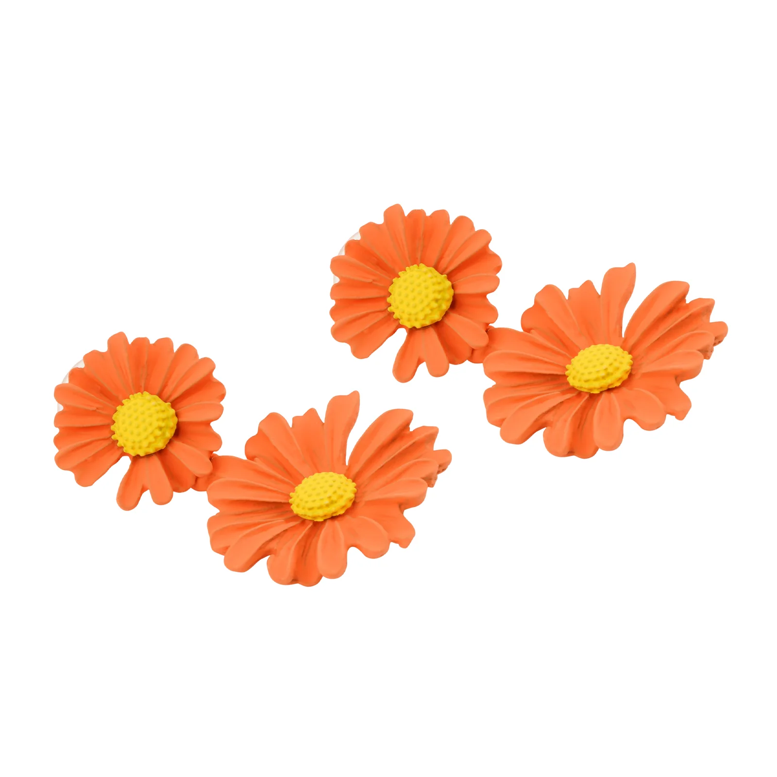 Maci Orange Petal Floral Earring - Image 4