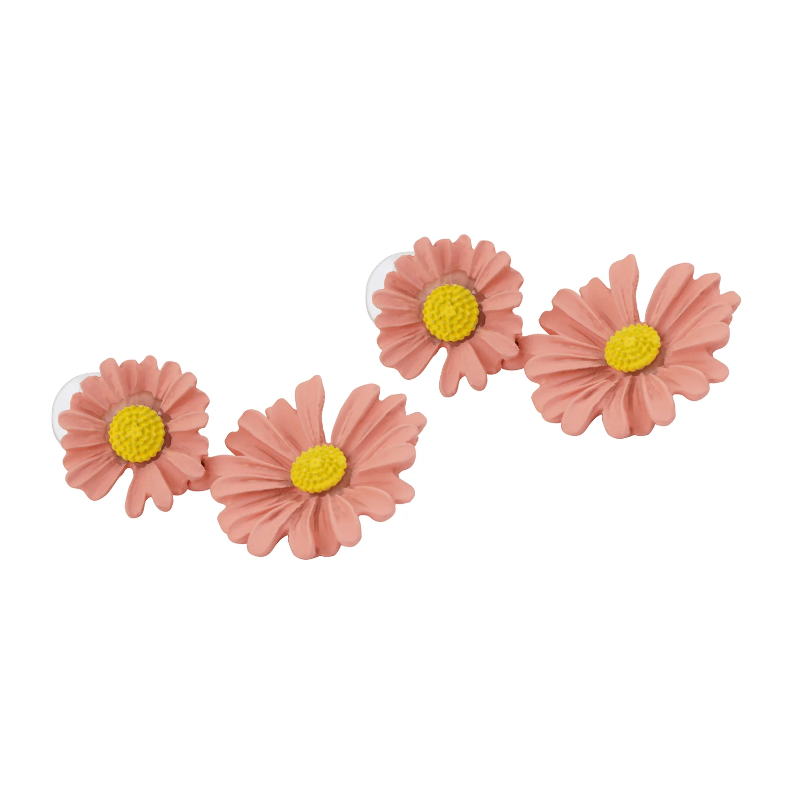 Maci Peach Petal Floral Earring - Image 4