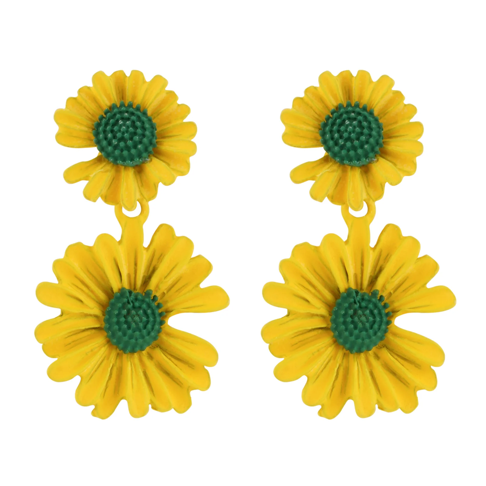 Maci Yellow Petal Floral Earring - Image 3