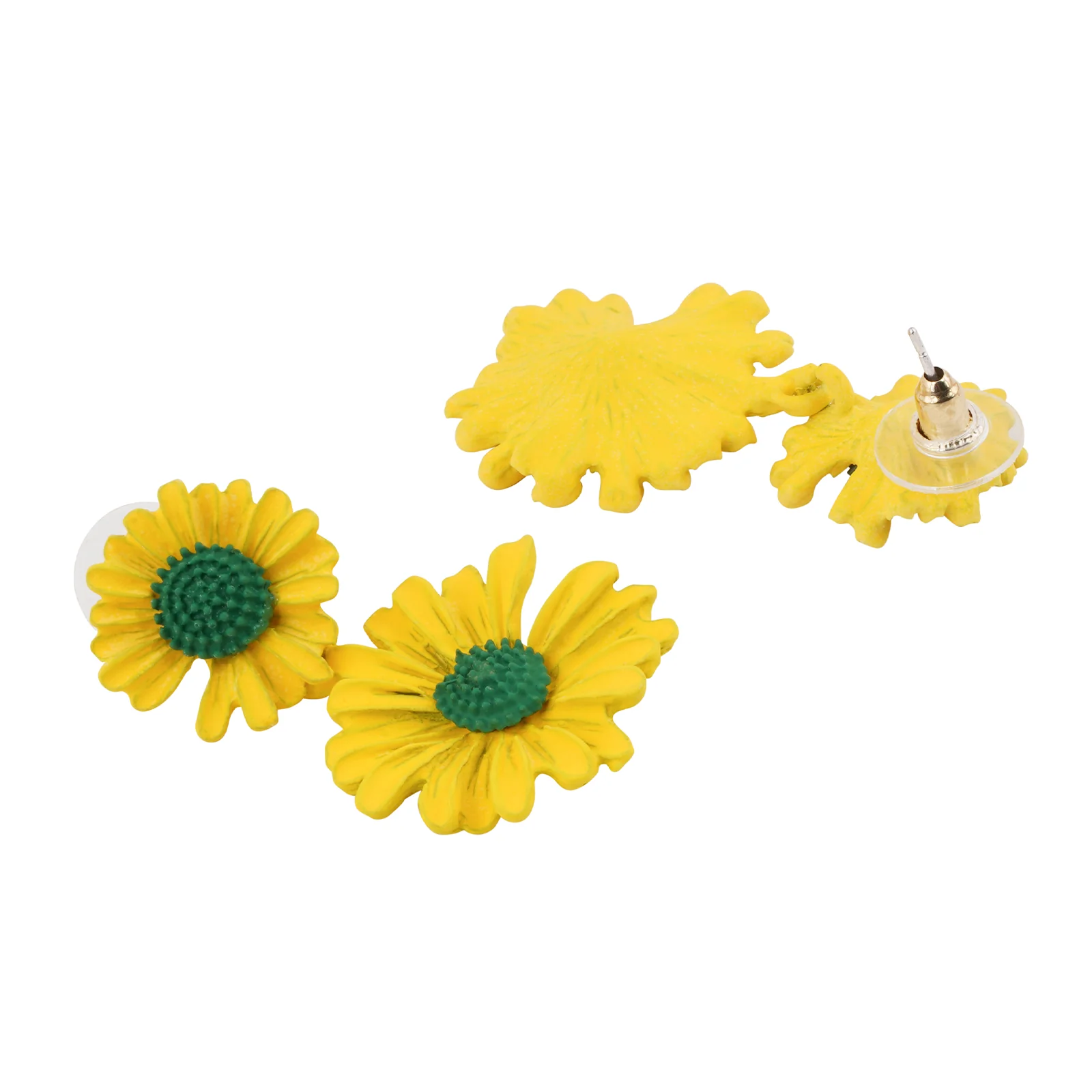 Maci Yellow Petal Floral Earring - Image 5