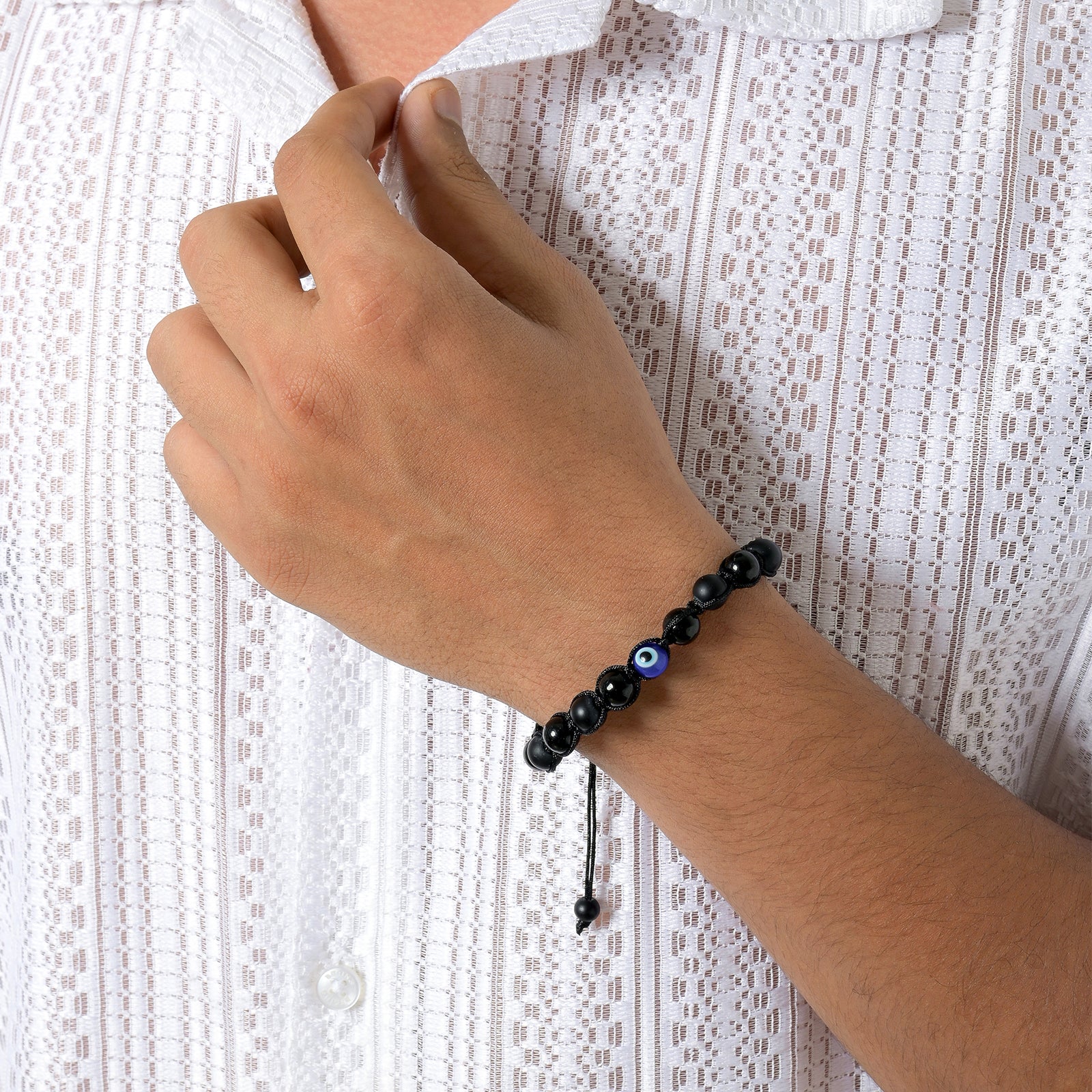 Olho Men's Black Evil Eye Bracelet - Image 2