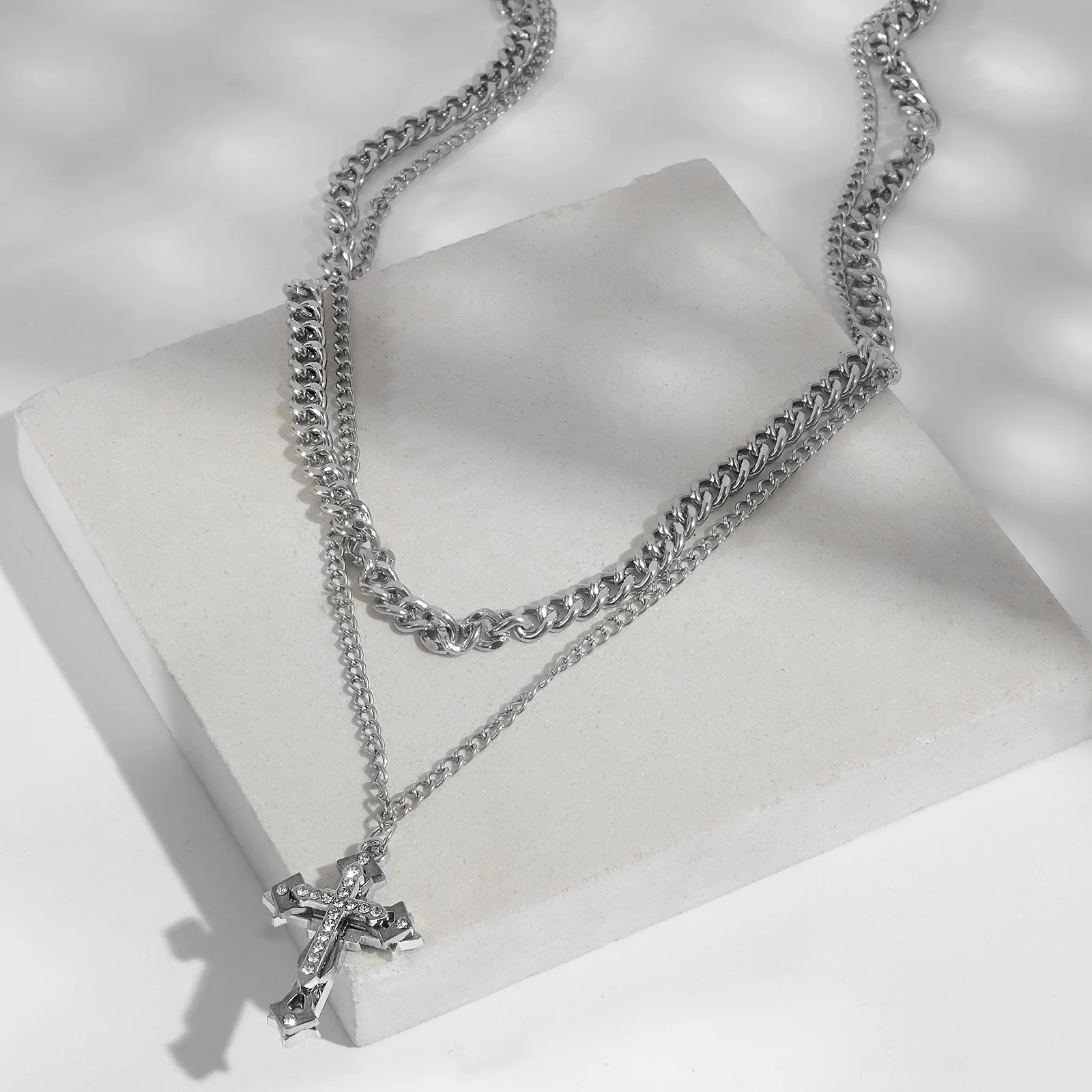 Man of Steel Men's Layered Necklace - Image 2
