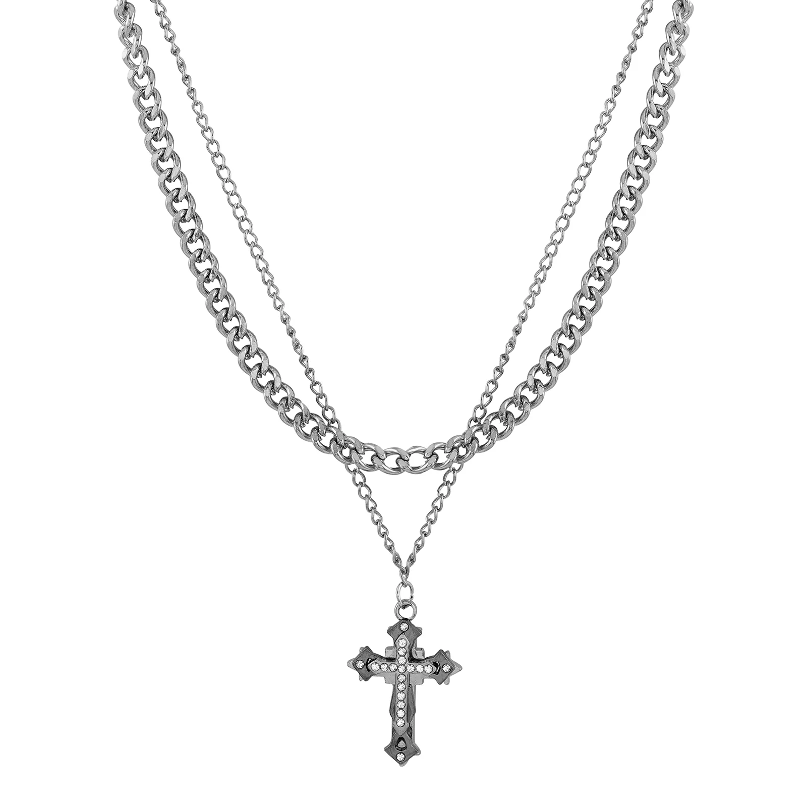 Man of Steel Men's Layered Necklace - Image 3