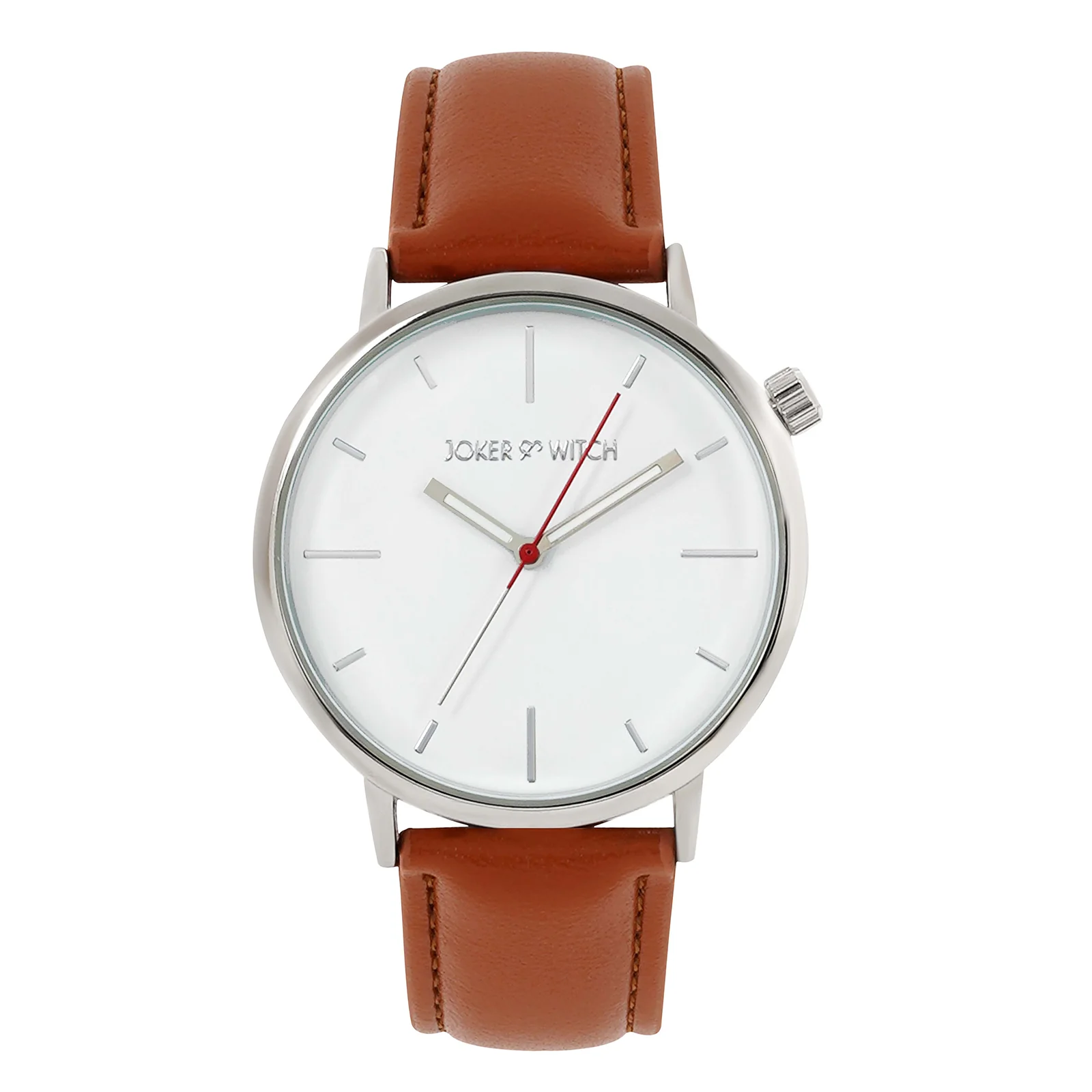 Manchester White Large Dial Brown PU Strap Men's Watch - Image 3