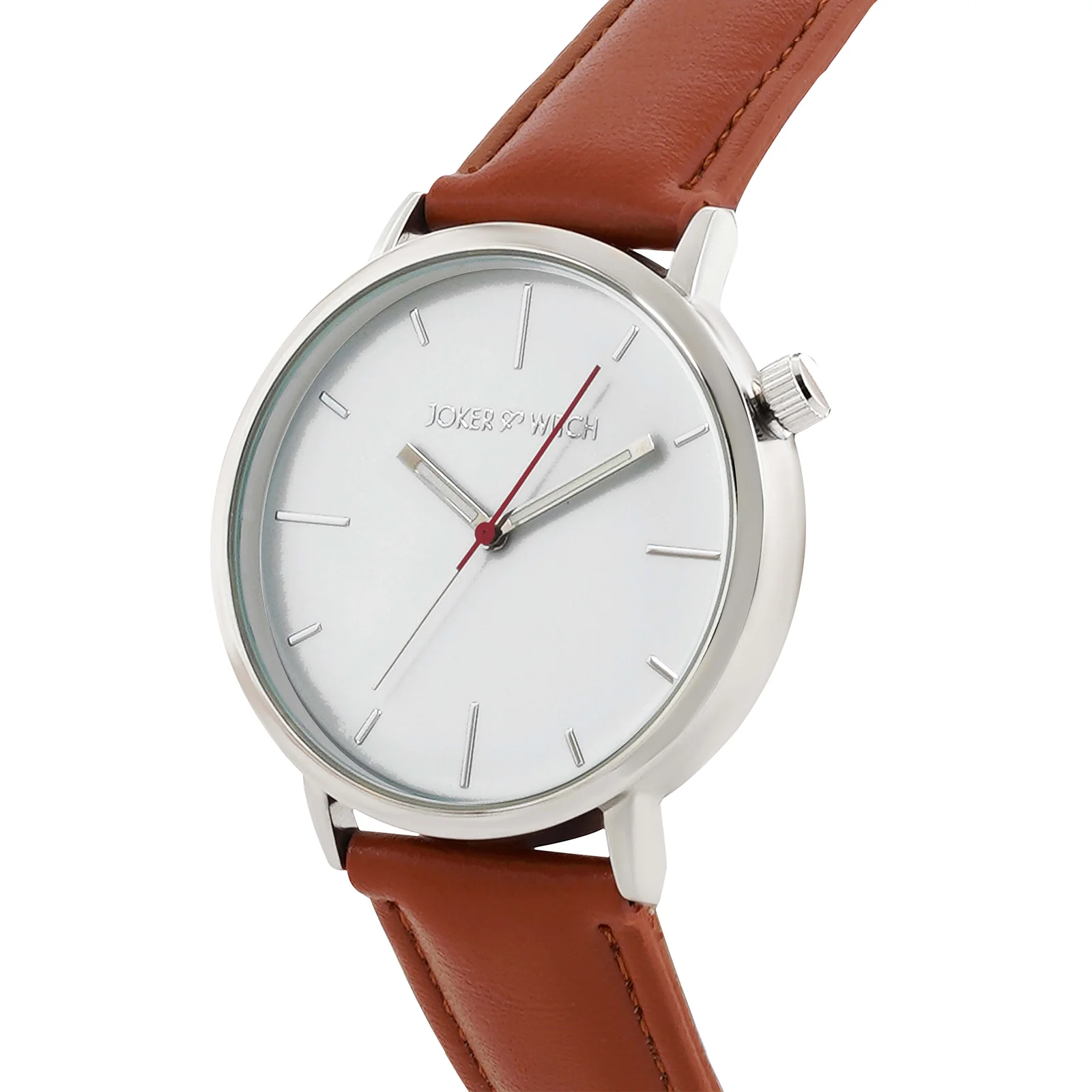 Manchester White Large Dial Brown PU Strap Men's Watch - Image 4