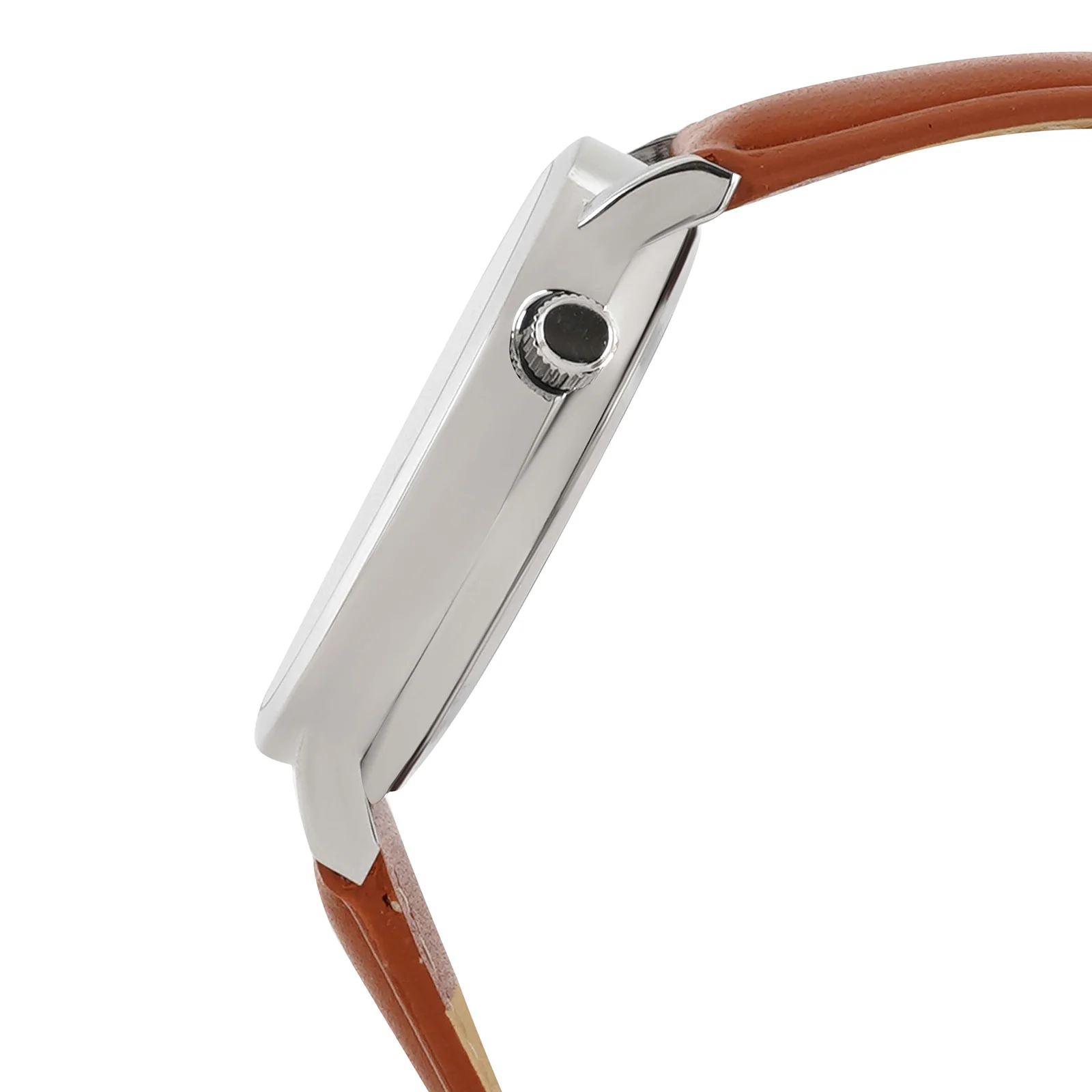 Manchester White Large Dial Brown PU Strap Men's Watch - Image 5