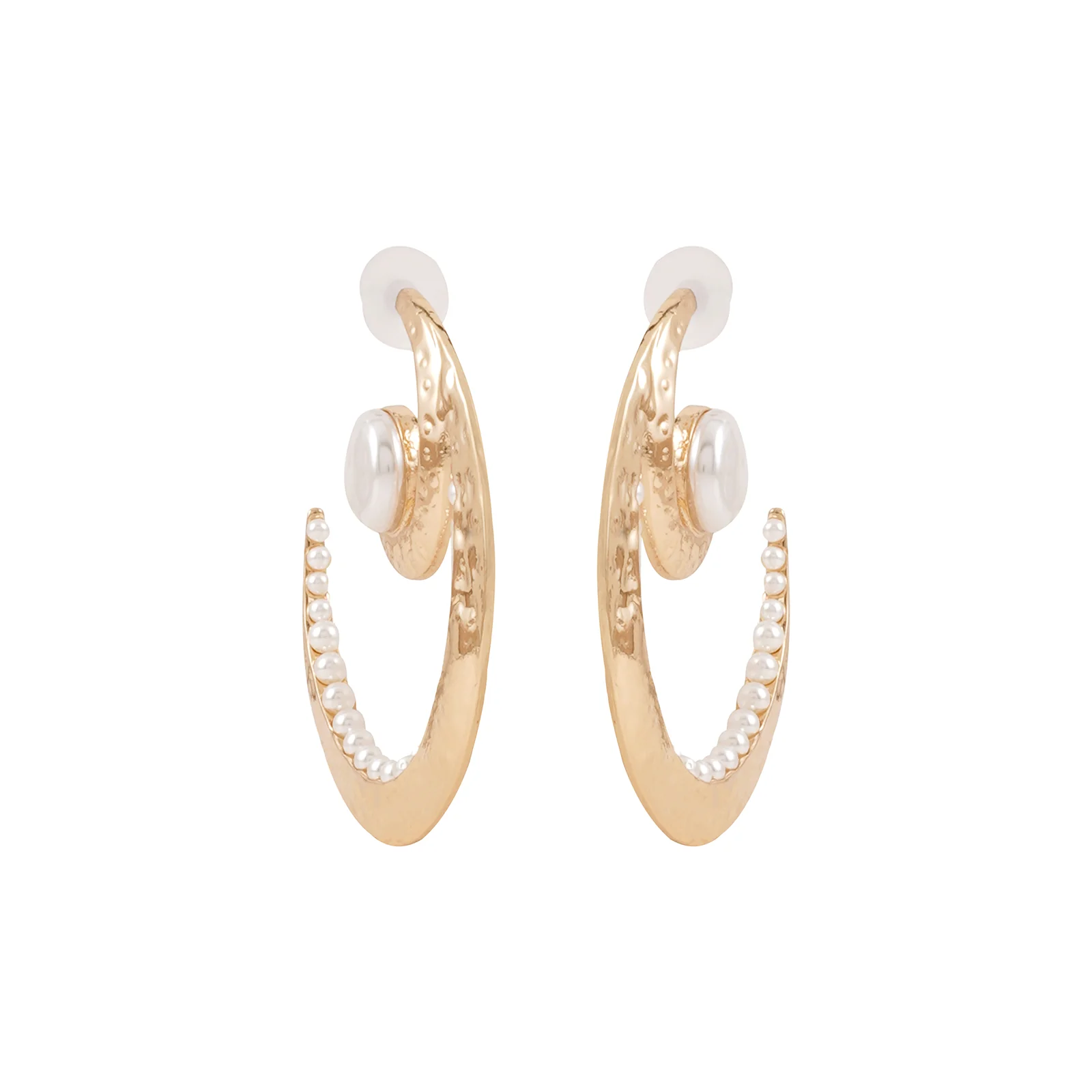 Marine Pearl Gold Earrings - Image 3