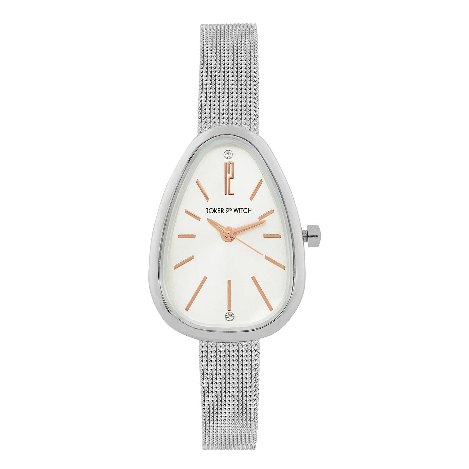 Maris White Small Oval Dial Silver Mesh Strap Women's Watch - Image 3