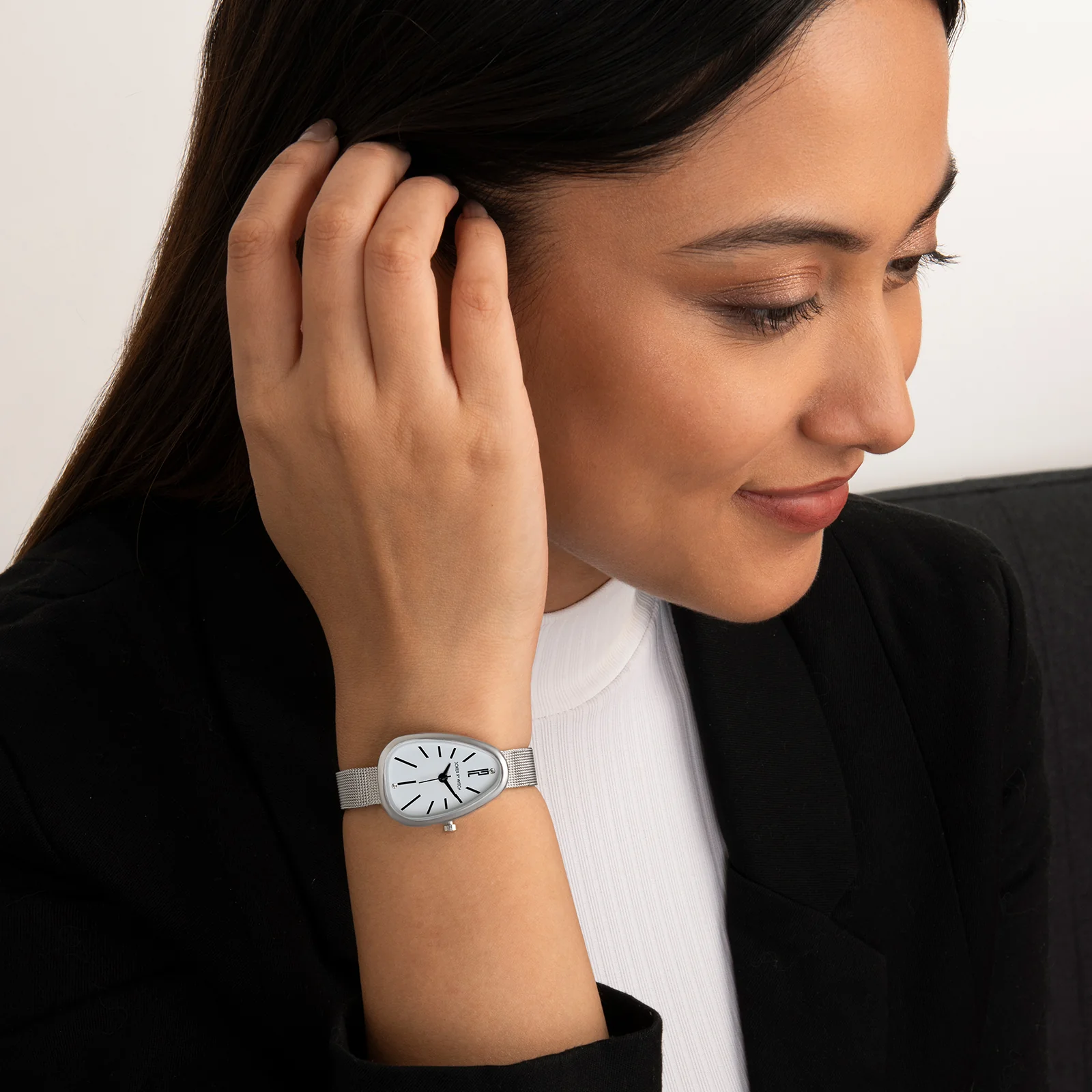 Maris Small Oval Dial Silver Mesh Strap Women's Watch - Image 2