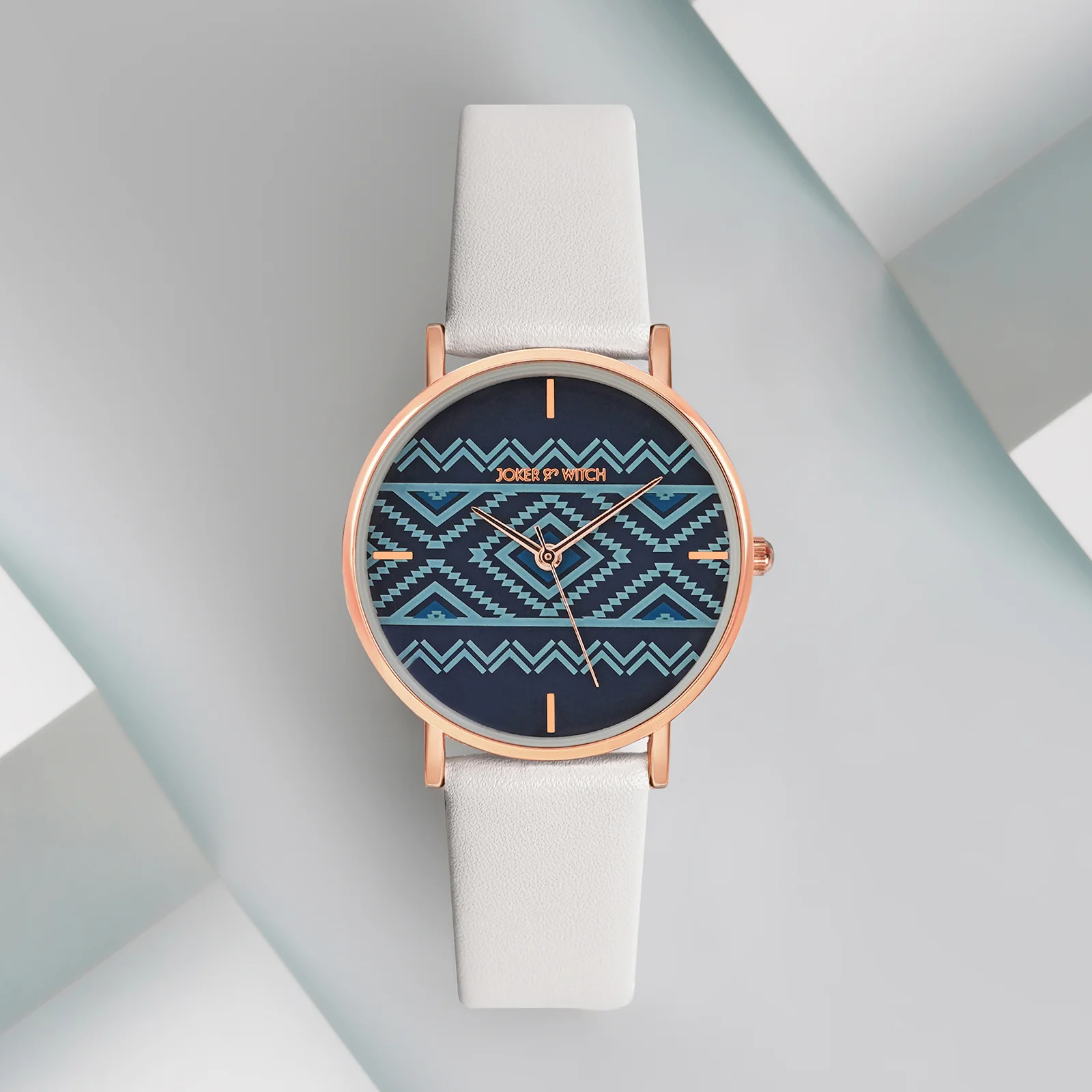 Printed Matilda Blue Medium Dial Grey PU Strap Women's Watch - Image 3