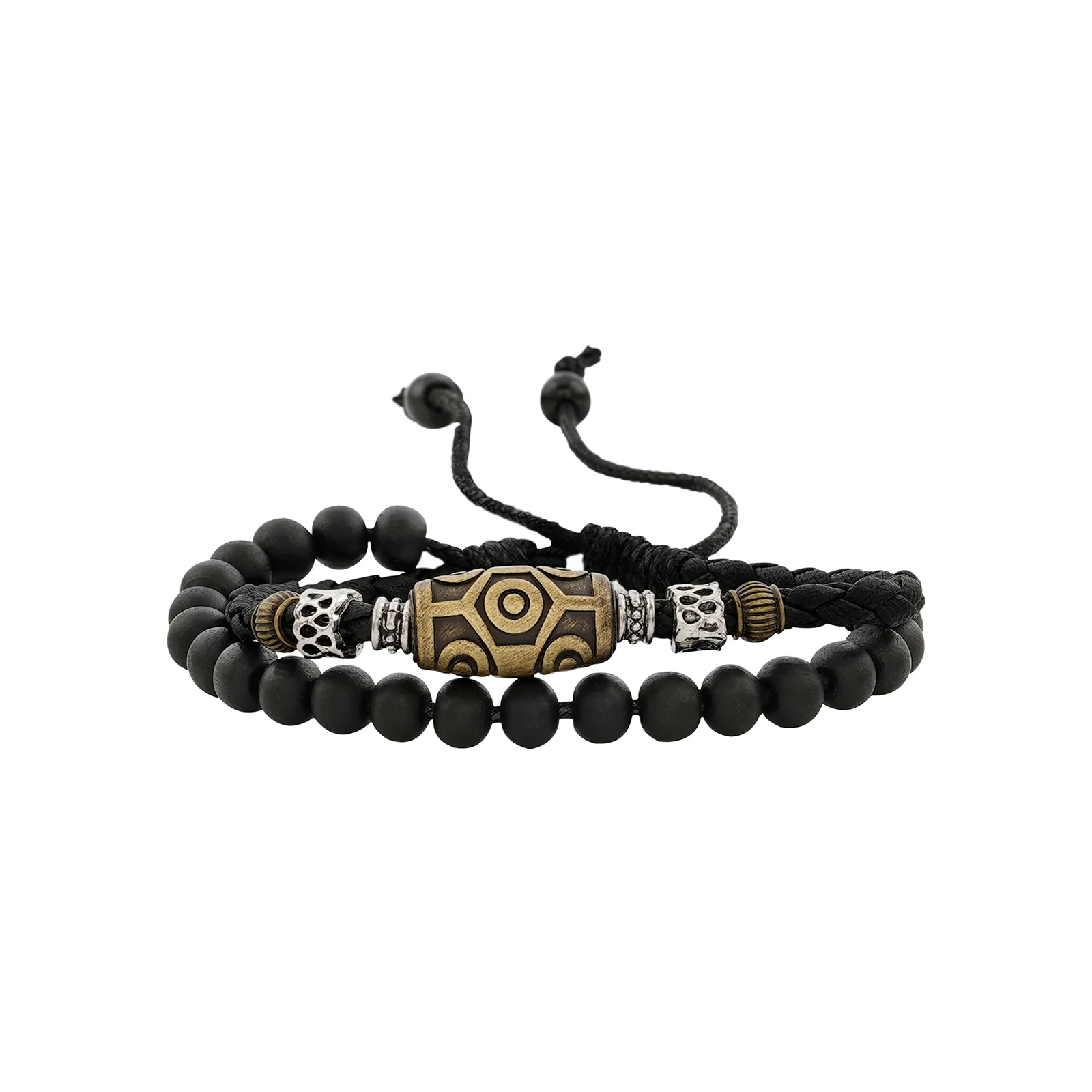 Maximus Men Beaded Black Bracelet - Image 3