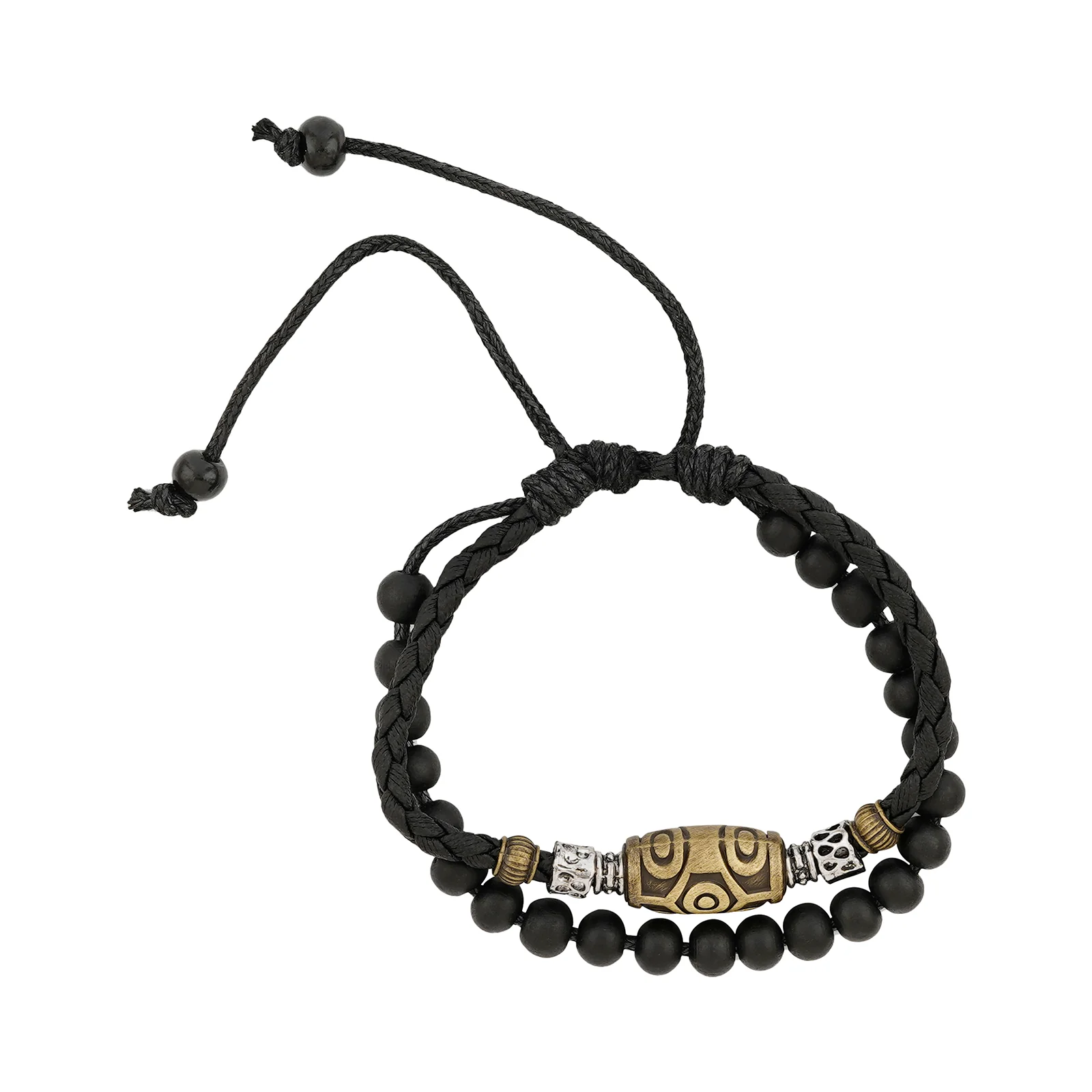Maximus Men Beaded Black Bracelet - Image 5