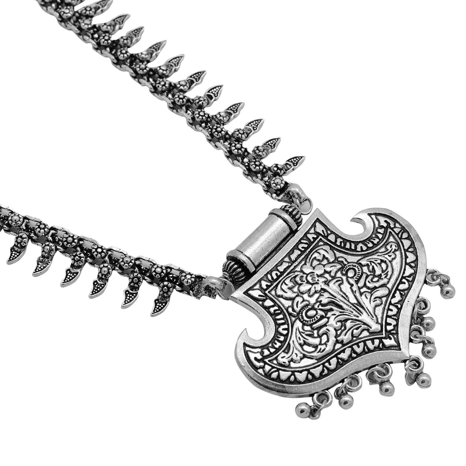 Mayra Silver Oxidized Necklace - Image 5