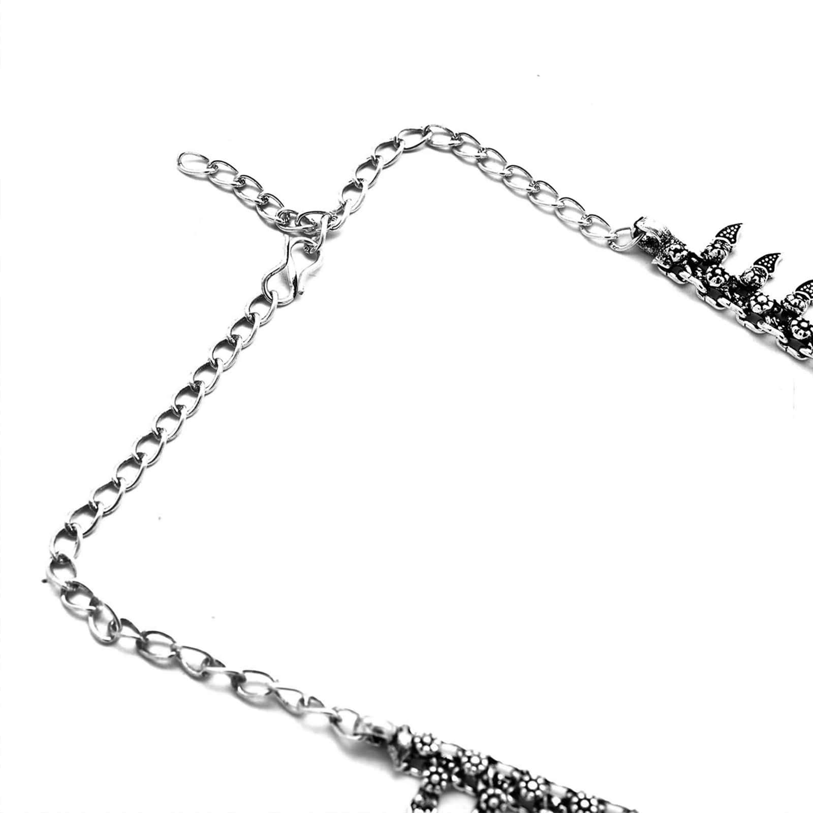 Mayra Silver Oxidized Necklace - Image 6