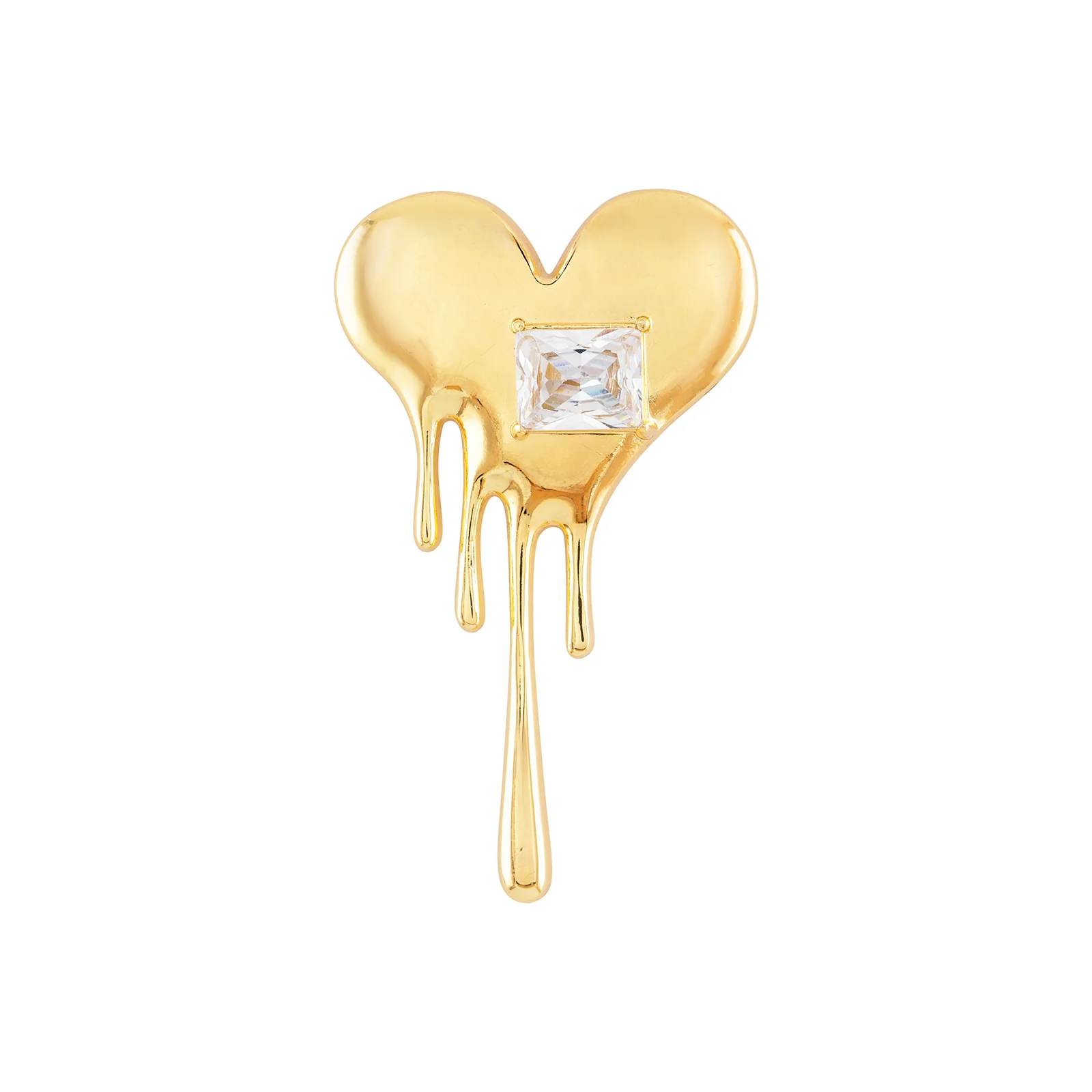 Melting Heart Gold Brooch - Image 3
