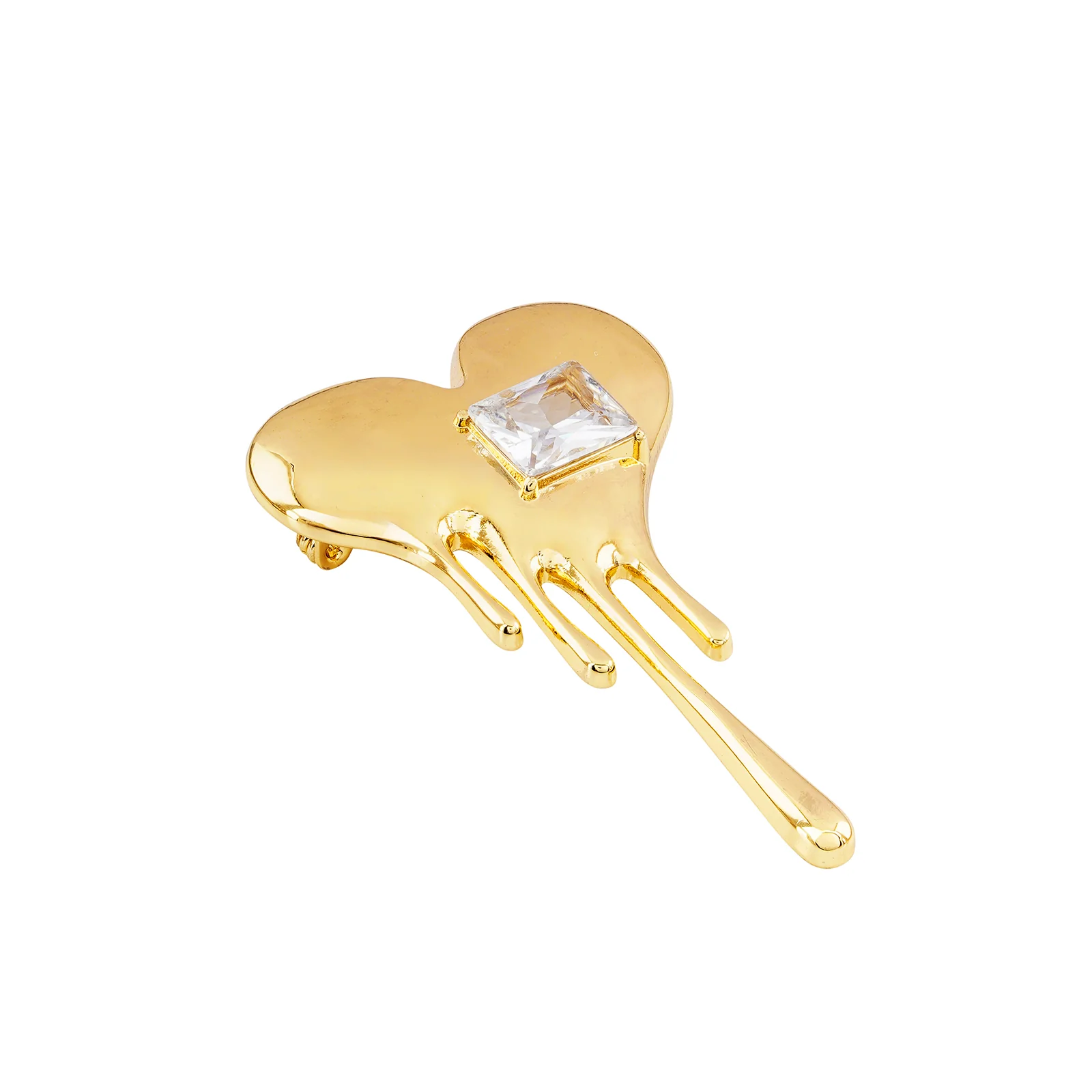 Melting Heart Gold Brooch - Image 4