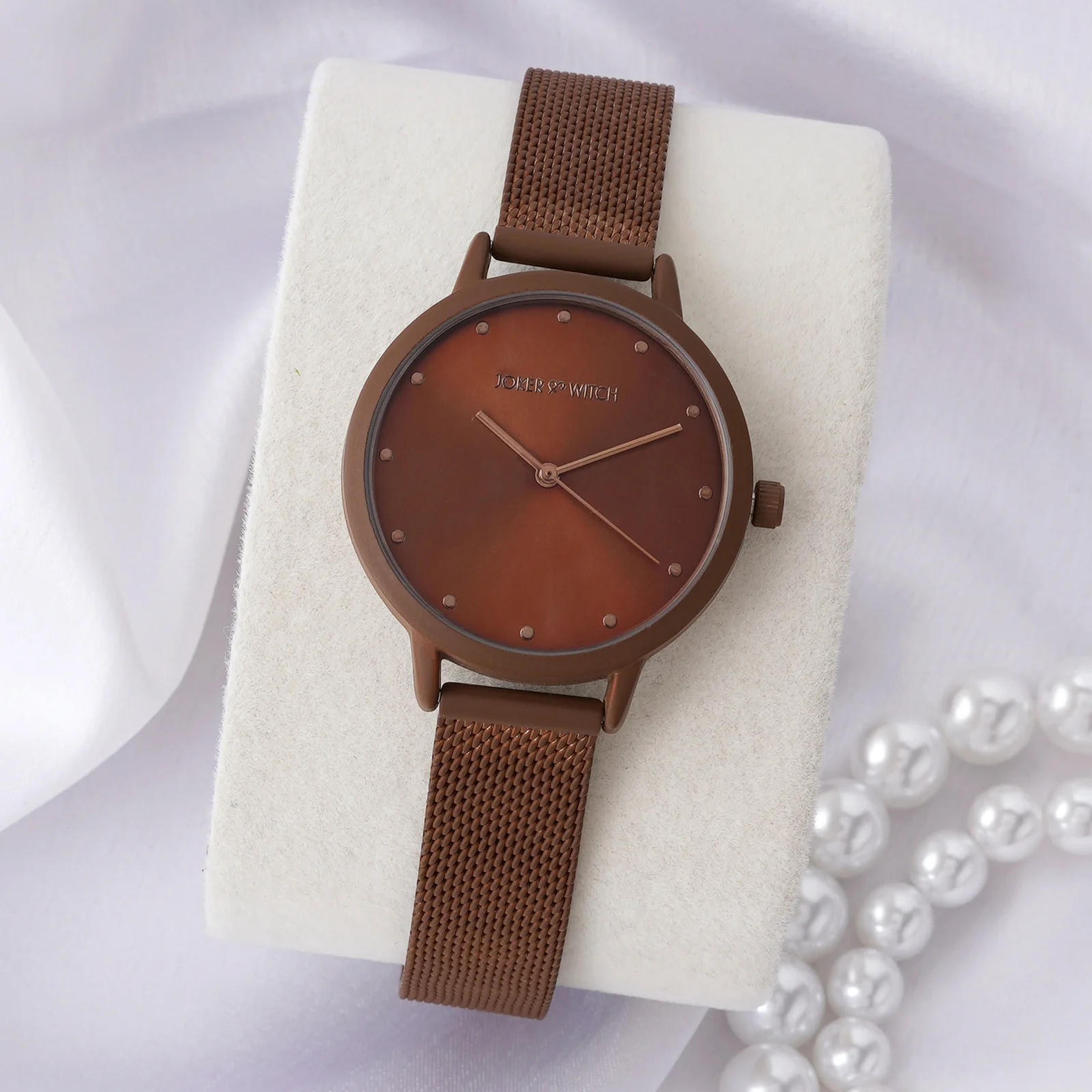 Mercer Copper Medium Dial Mesh Strap Women's Watch - Image 3