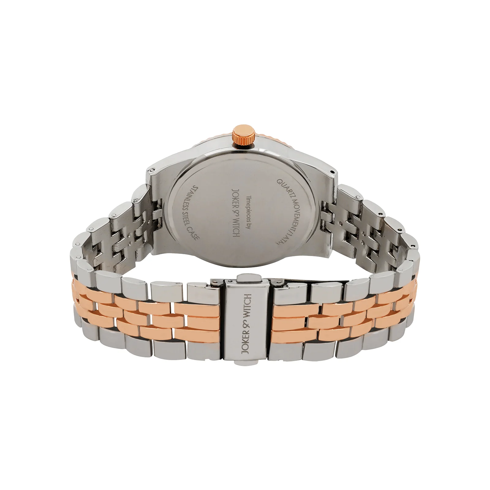 Meridian Blue Large Dial Dual Tone Linked Chain Strap Women's Watch - Image 4