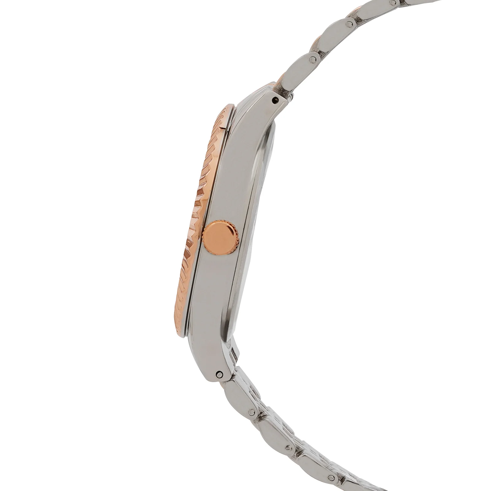 Meridian Blue Large Dial Dual Tone Linked Chain Strap Women's Watch - Image 6