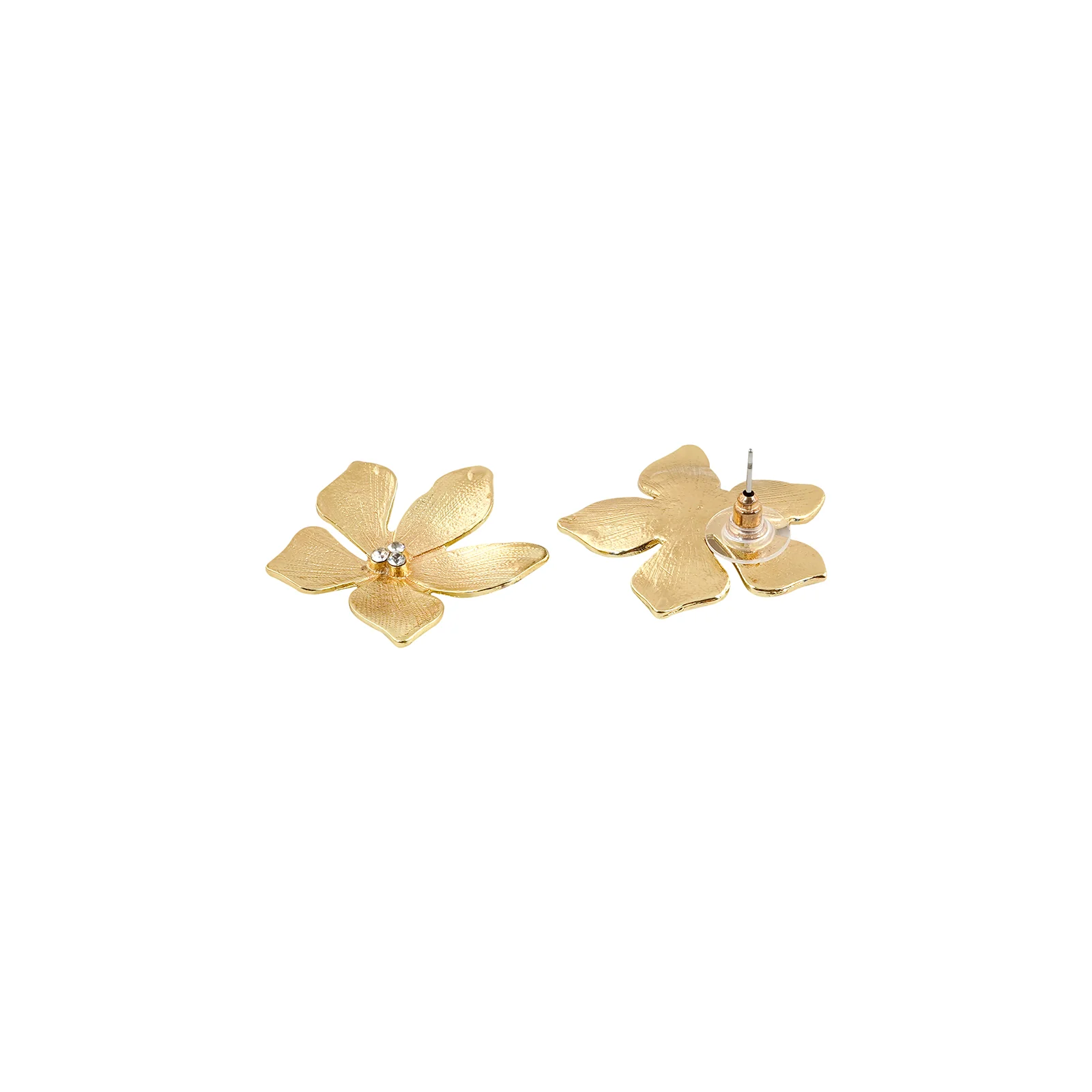 Bewitched Metallic Bold Gold Earrings - Image 4
