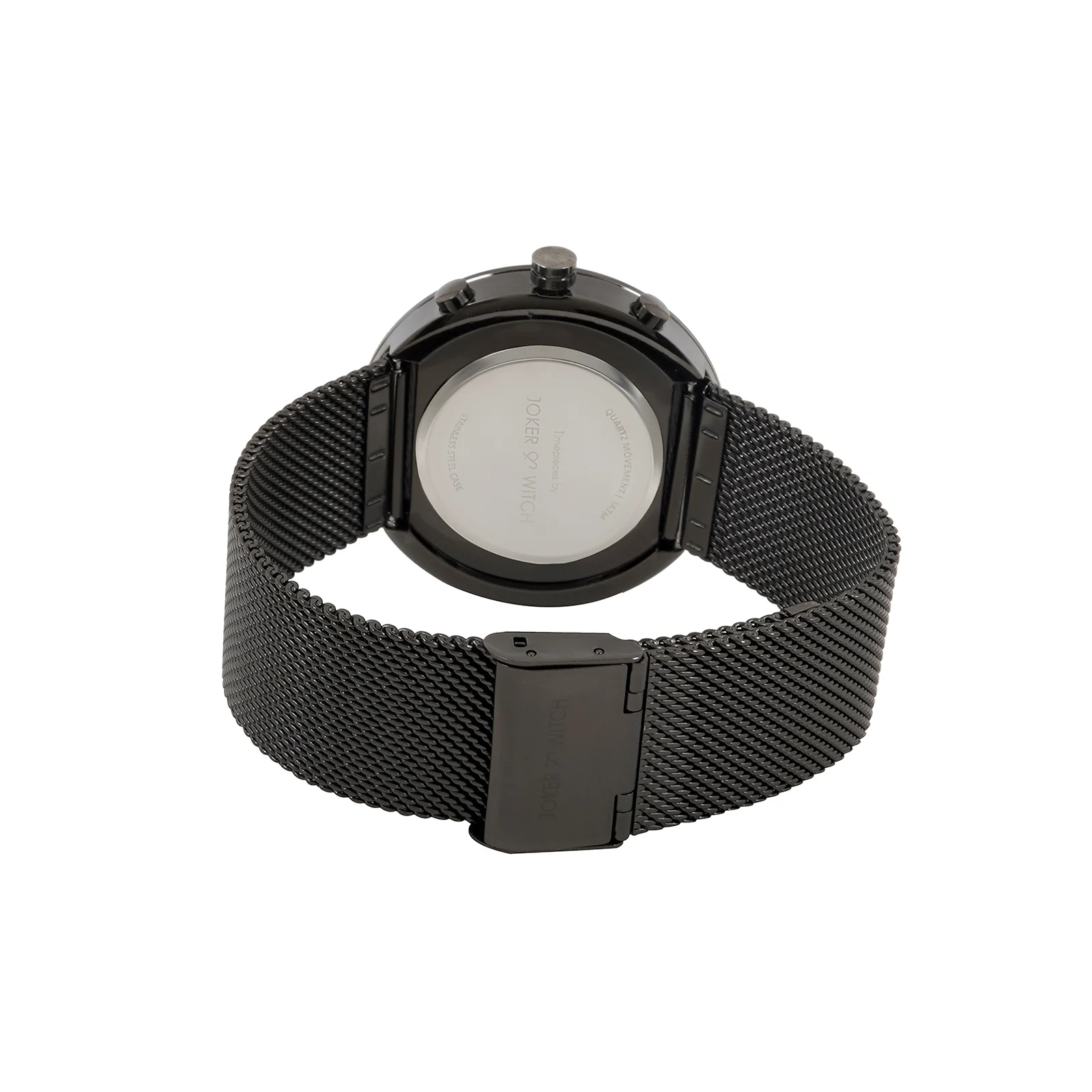 Miami White Large Dial Black Mesh Strap Men's Watch - Image 6