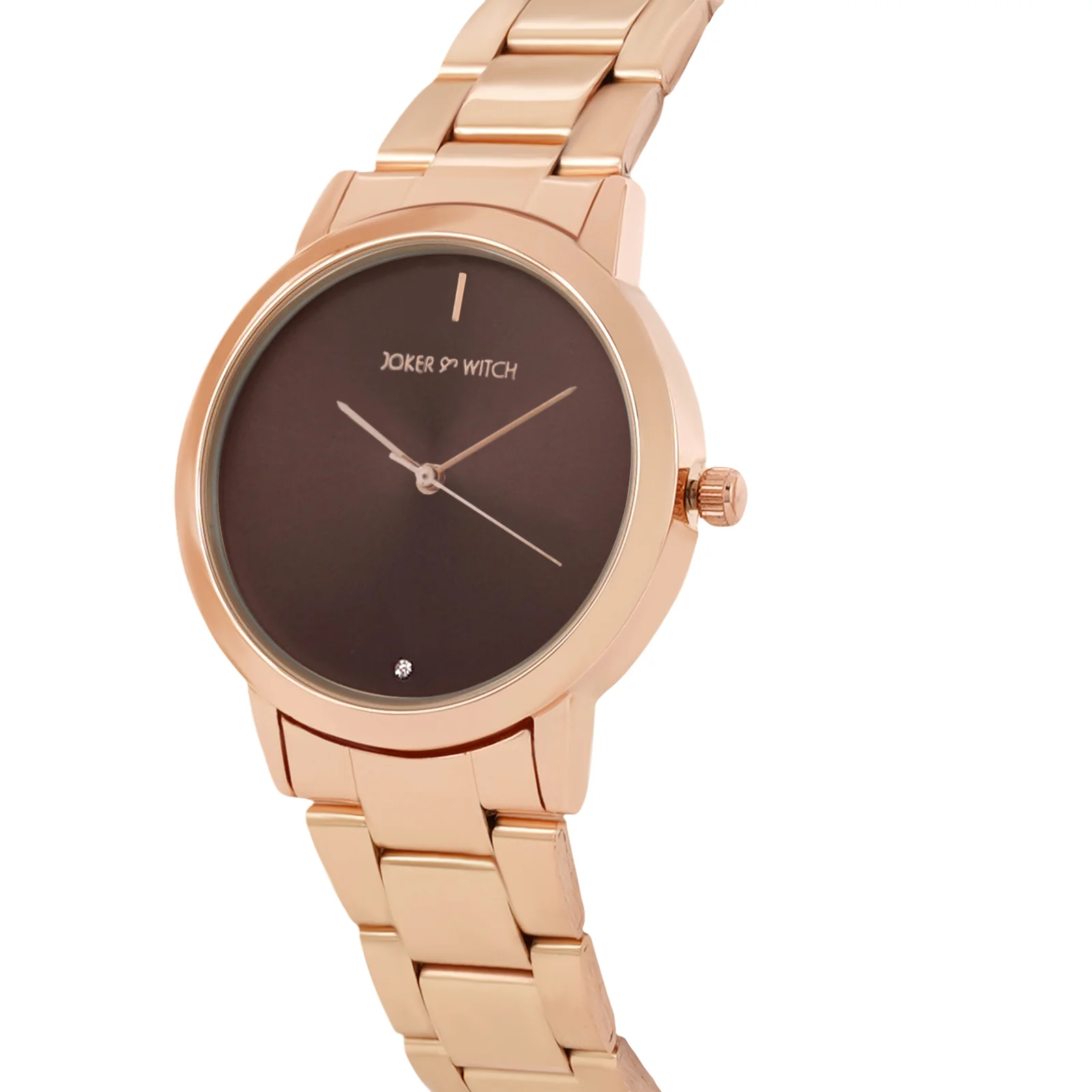 Midnight Taupe Medium Dial Rose Gold Linked Chain Strap Women's Watch - Image 4