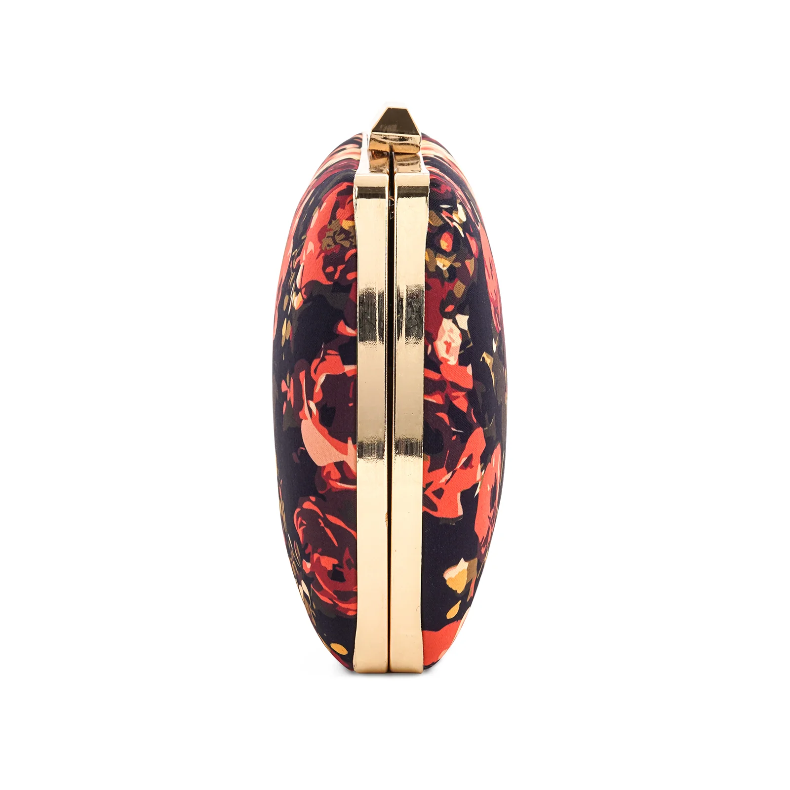 Midnight Mimosa Black And Red Printed Clutch - Image 6