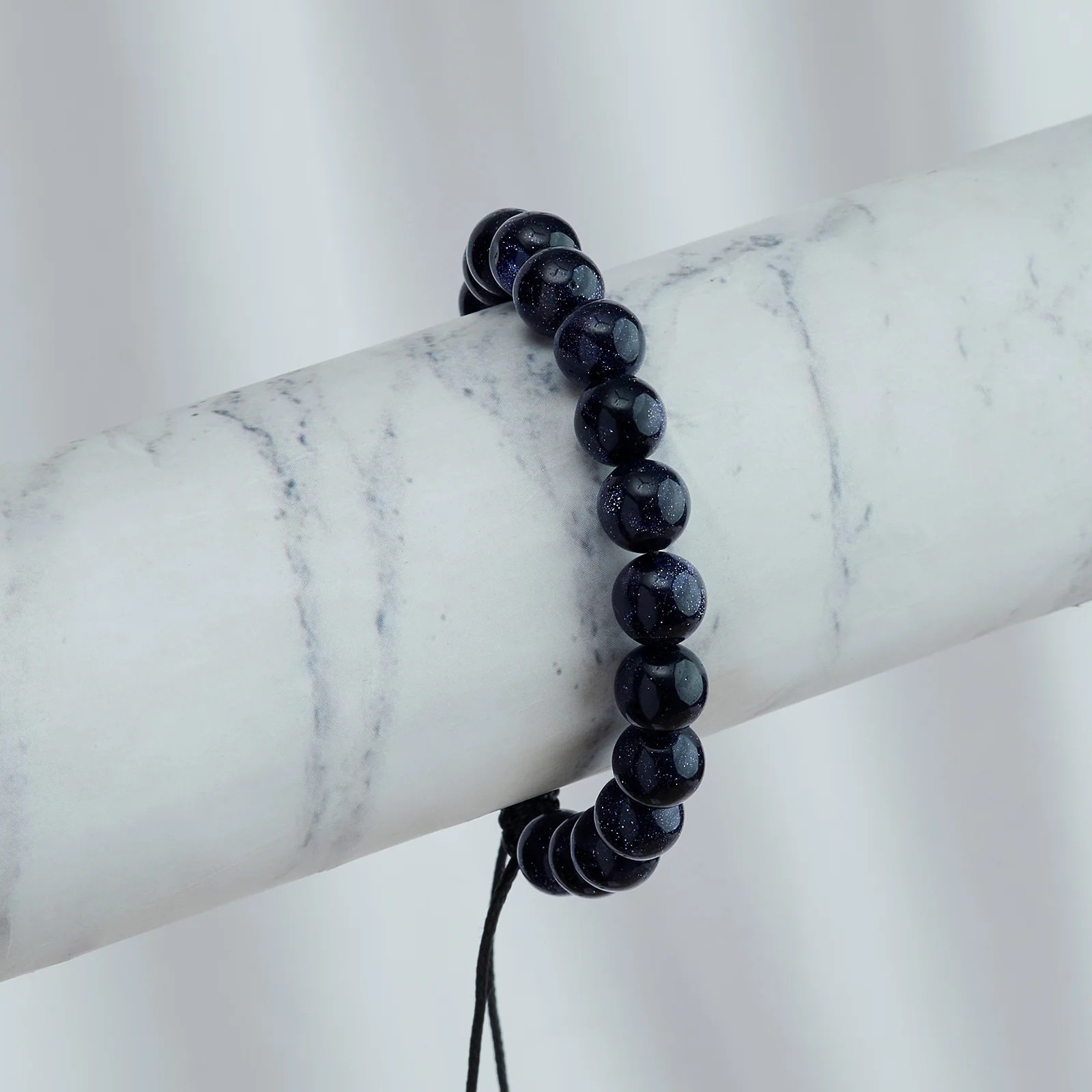 Midnight Rain Deep Blue Beaded Bracelet - Image 3