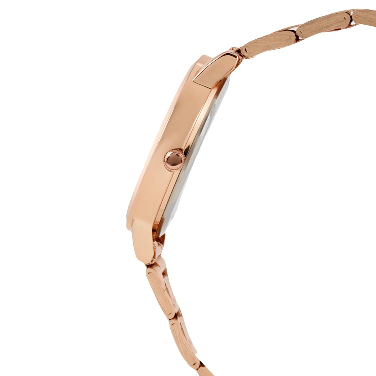 Midnight White Medium Dial Rose Gold Linked Chain Strap Women's Watch - Image 5