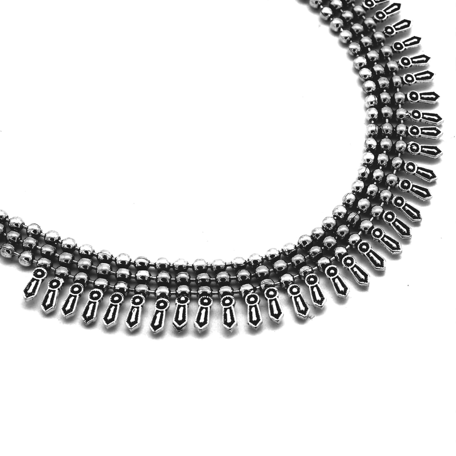 Mihika Silver Oxidized Necklace - Image 5