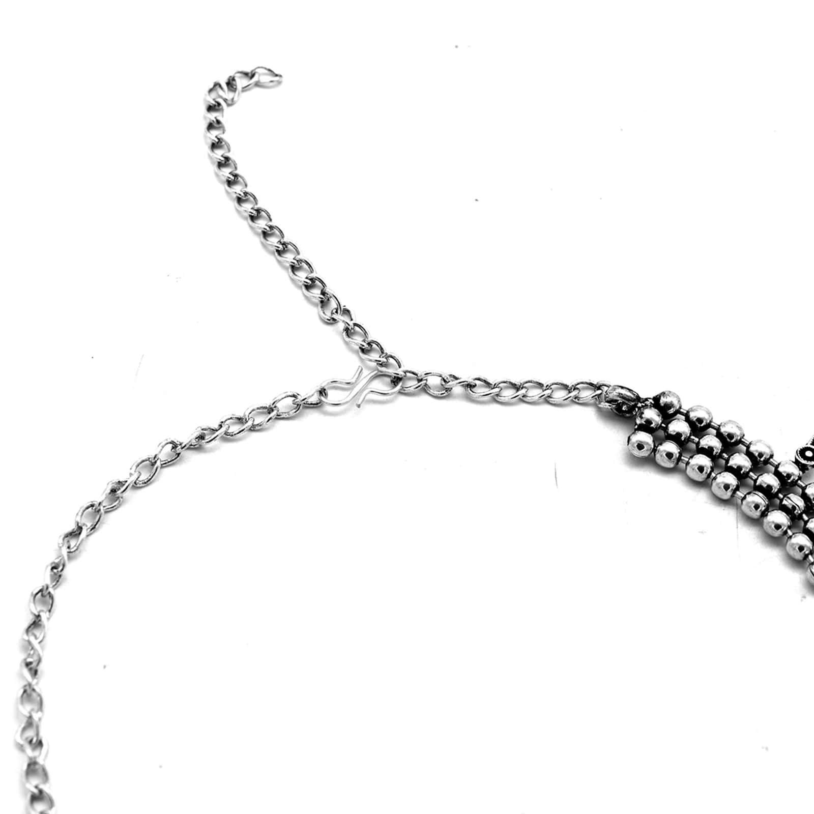 Mihika Silver Oxidized Necklace - Image 6