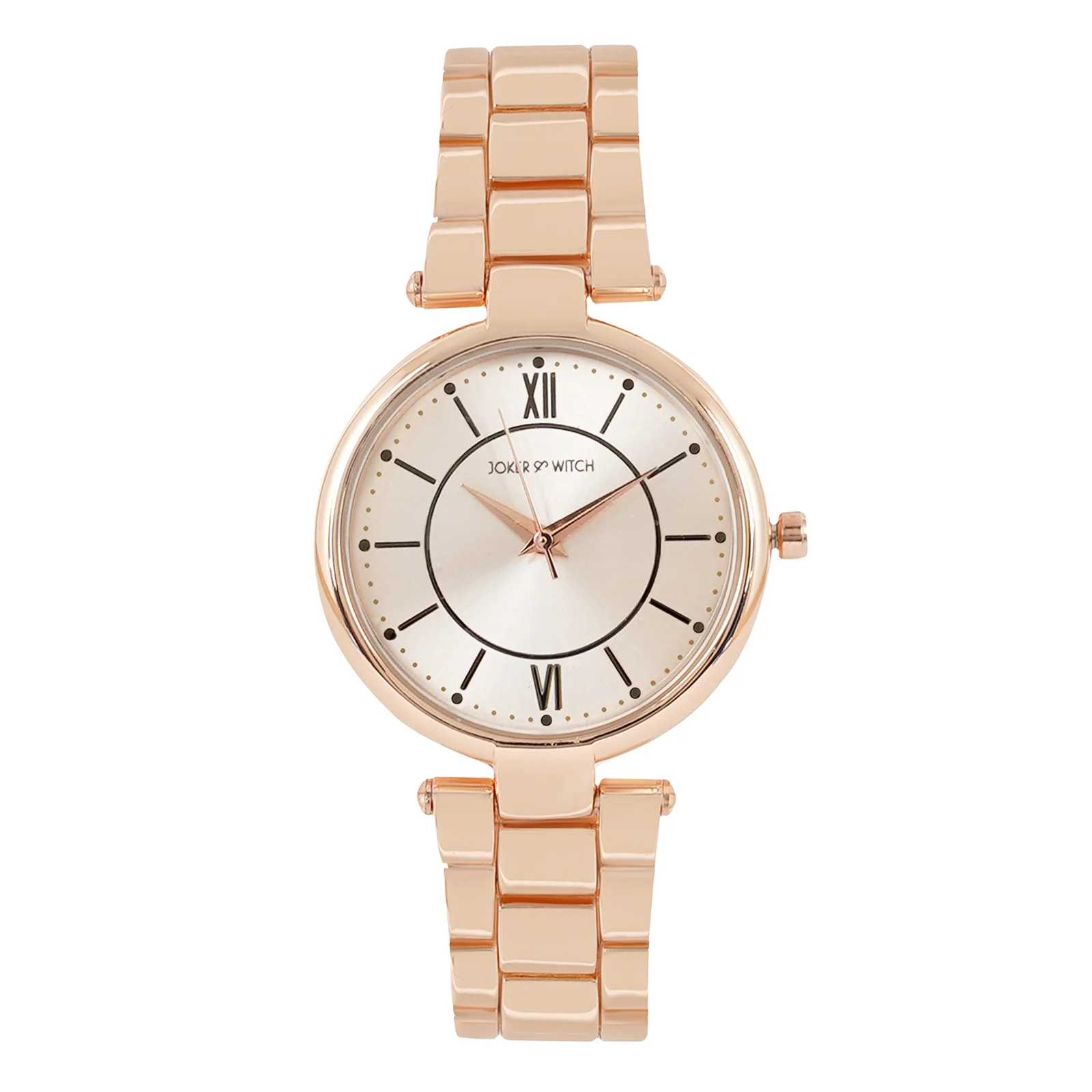 Milan Rose Gold Medium Dial Linked Chain Strap Women's Watch - Image 3