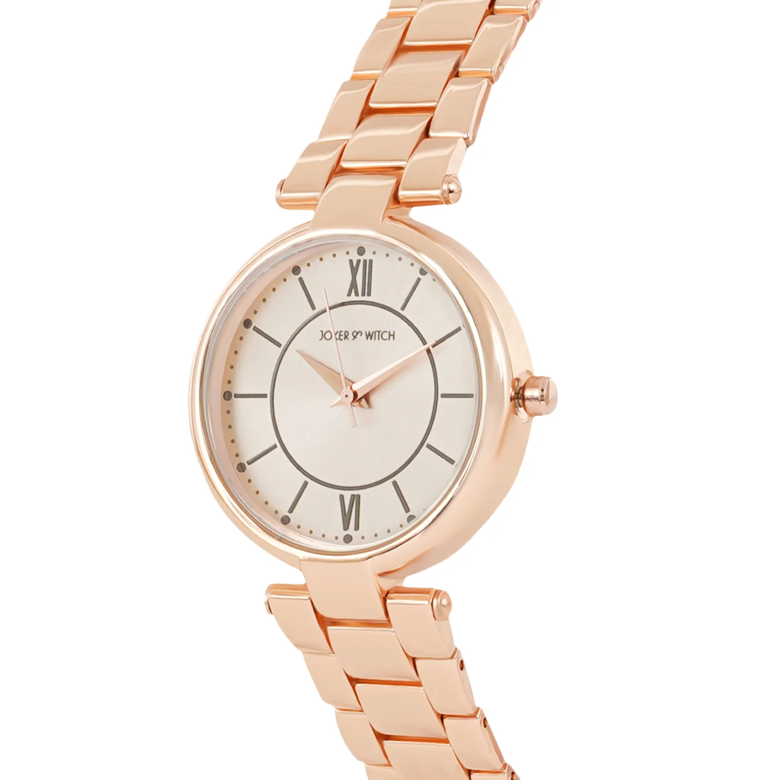 Milan Rose Gold Medium Dial Linked Chain Strap Women's Watch - Image 4