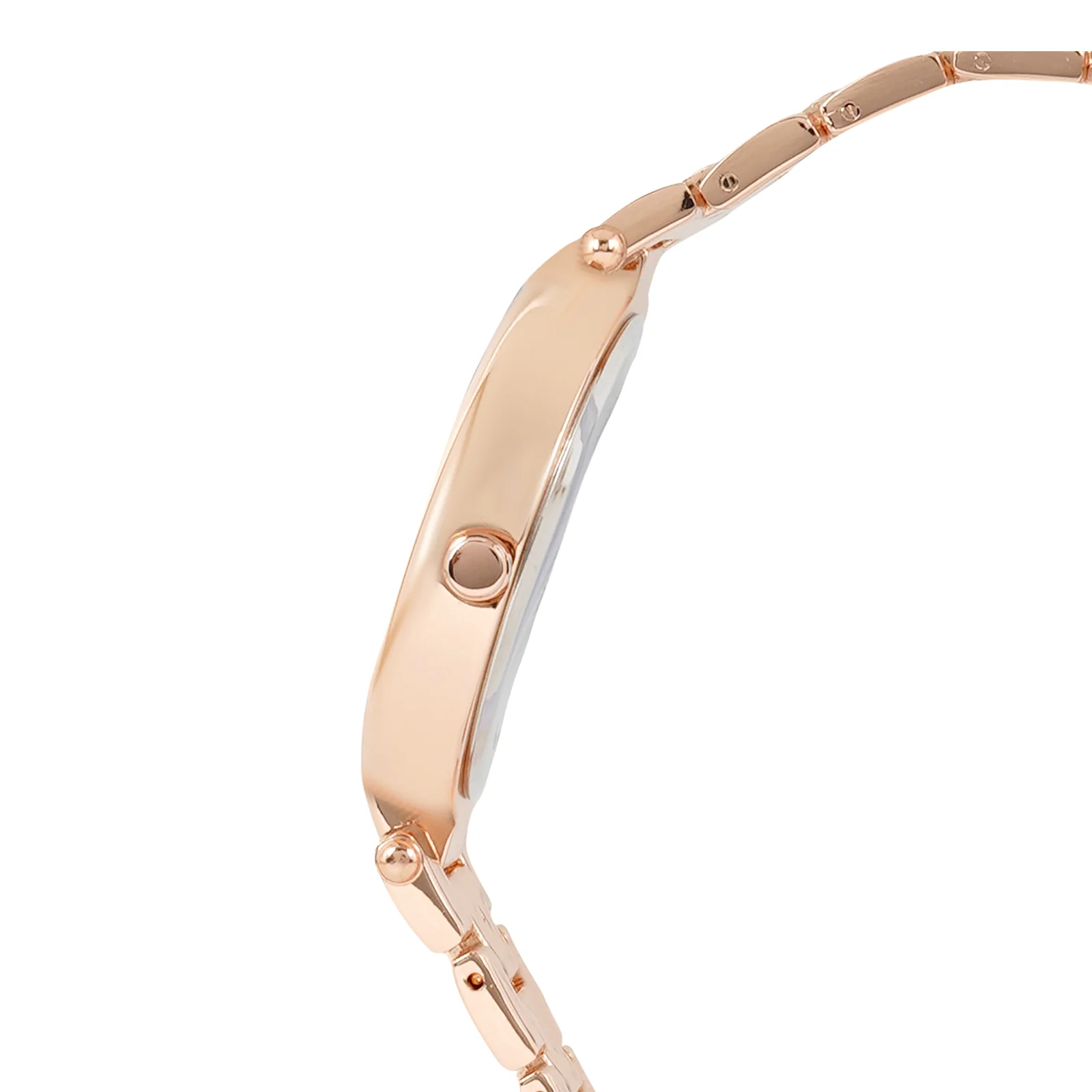 Milan Rose Gold Medium Dial Linked Chain Strap Women's Watch - Image 5