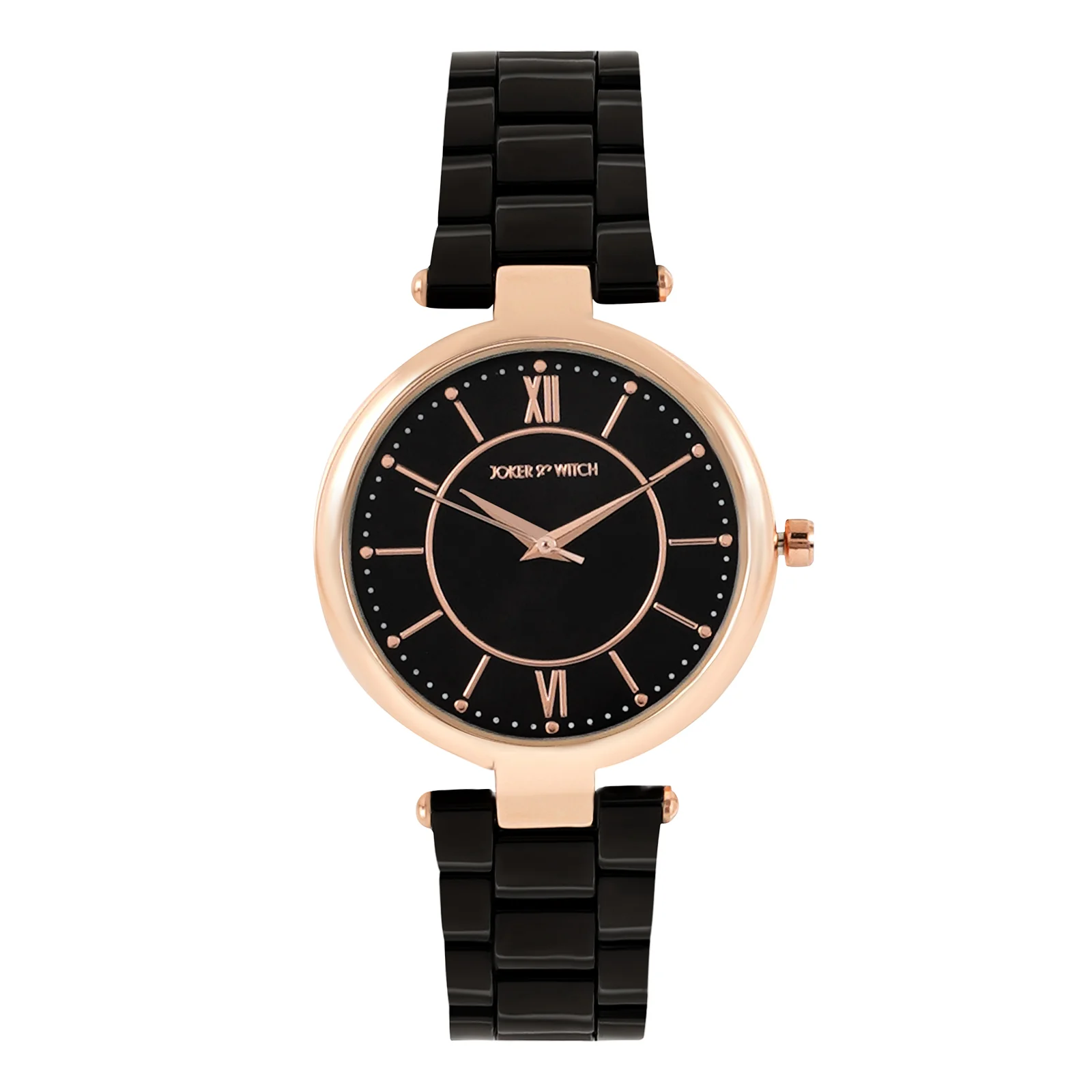 Milan Black Medium Dial Linked Chain Strap Women's Watch - Image 3