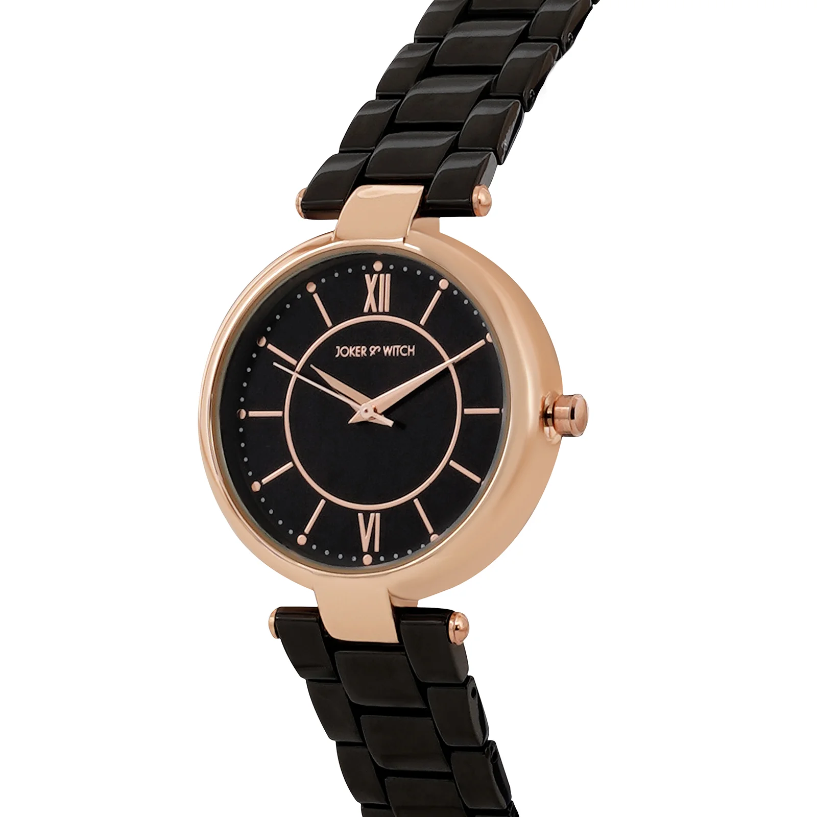 Milan Black Medium Dial Linked Chain Strap Women's Watch - Image 4