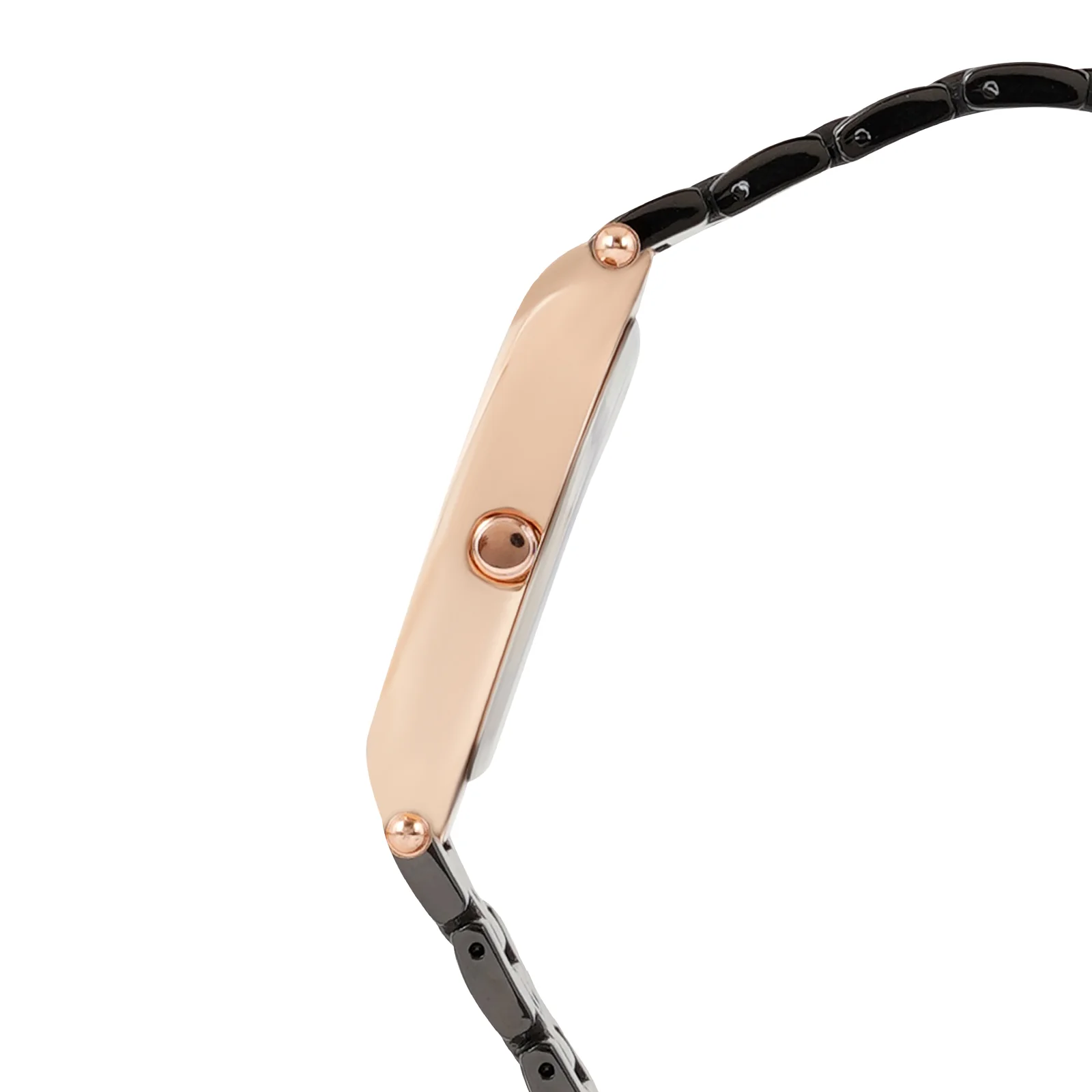 Milan Black Medium Dial Linked Chain Strap Women's Watch - Image 5
