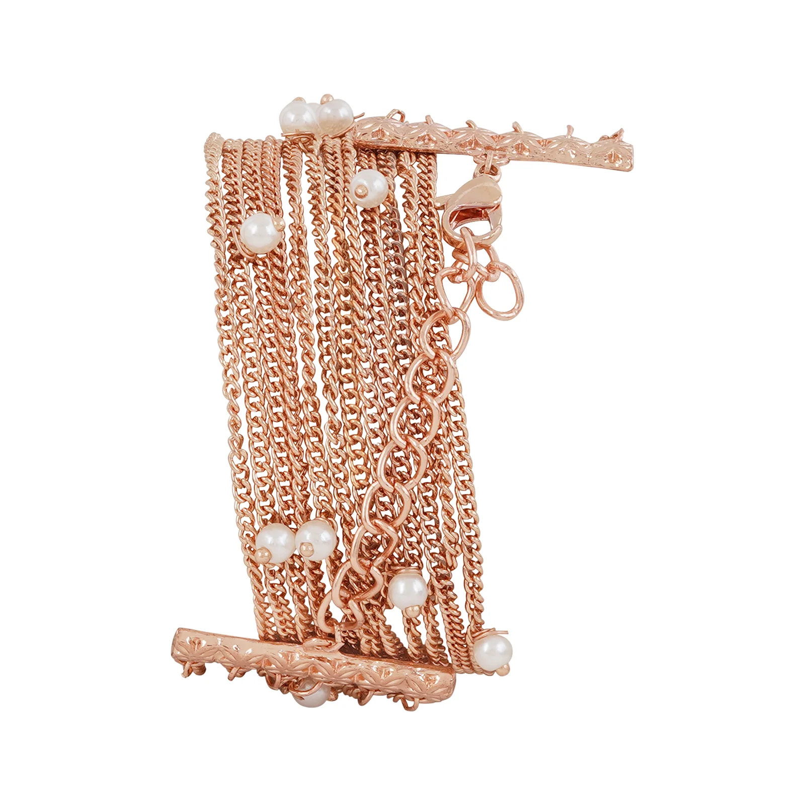 Millicent White Medium Dial Rose Gold Pearl Wrap Around Strap Women's Watch - Image 6