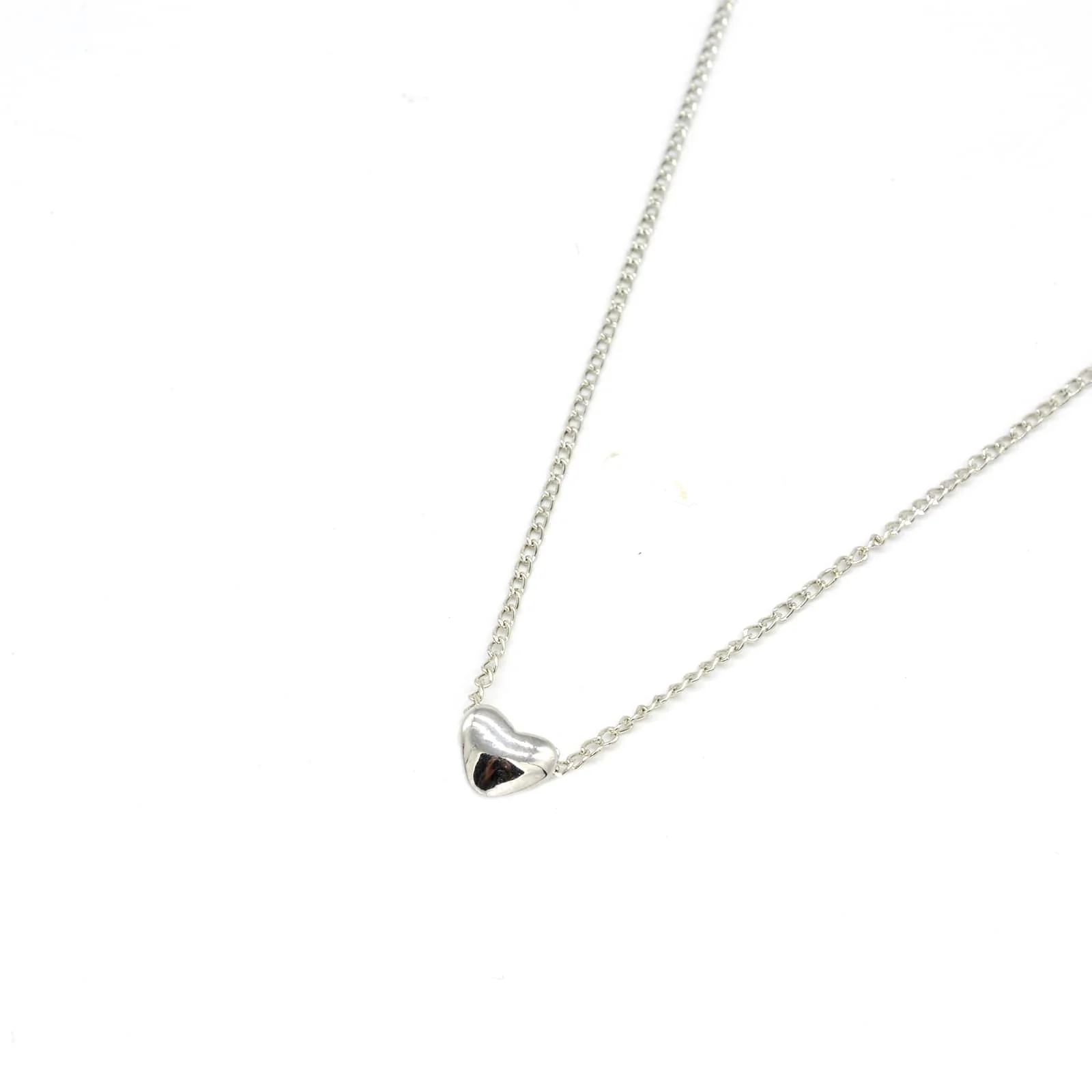 Minimal Heart Silver Pendant - Image 3