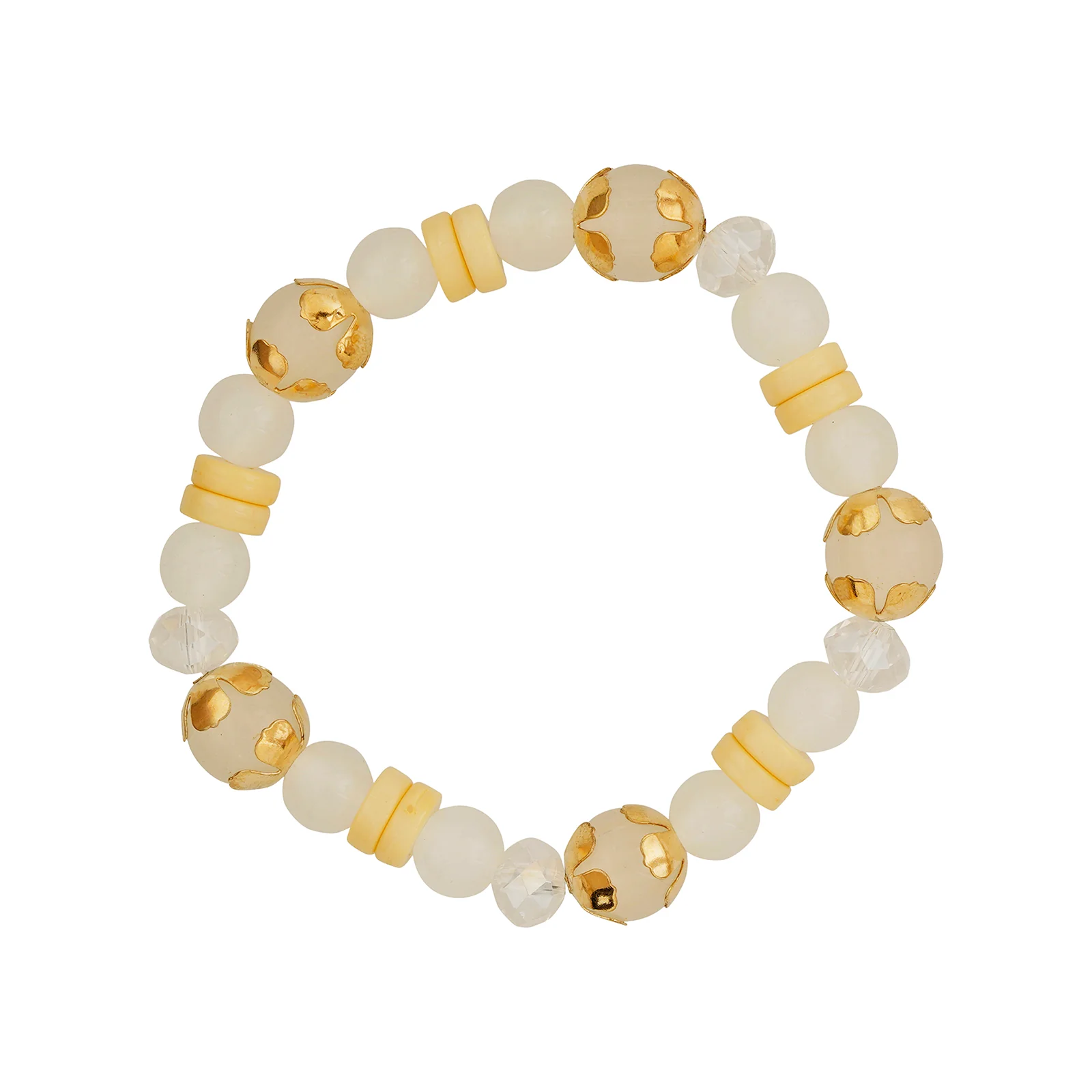 Mirrorball Cream Beaded Bracelet - Image 5