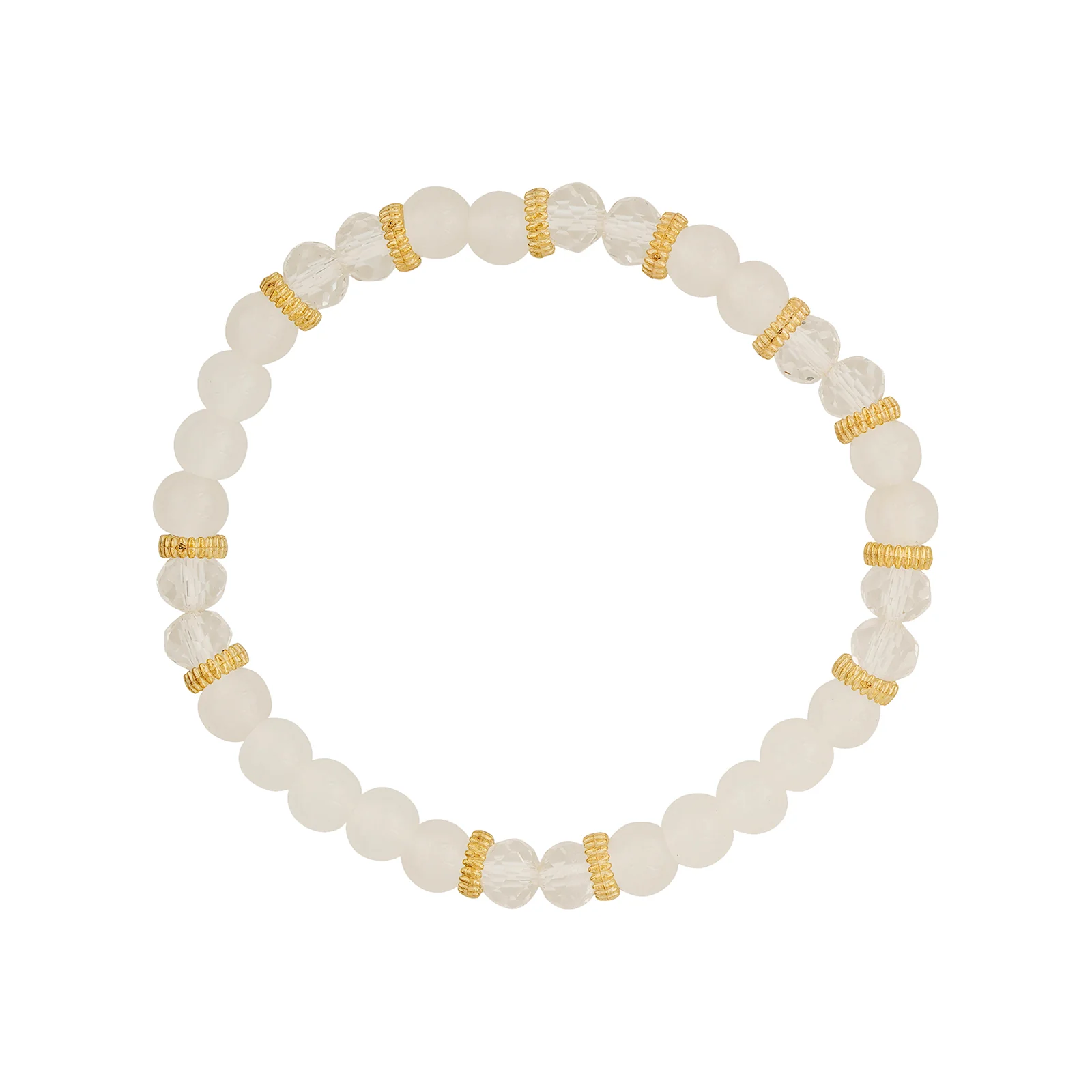 Mirrorball Cream Beaded Bracelet - Image 6