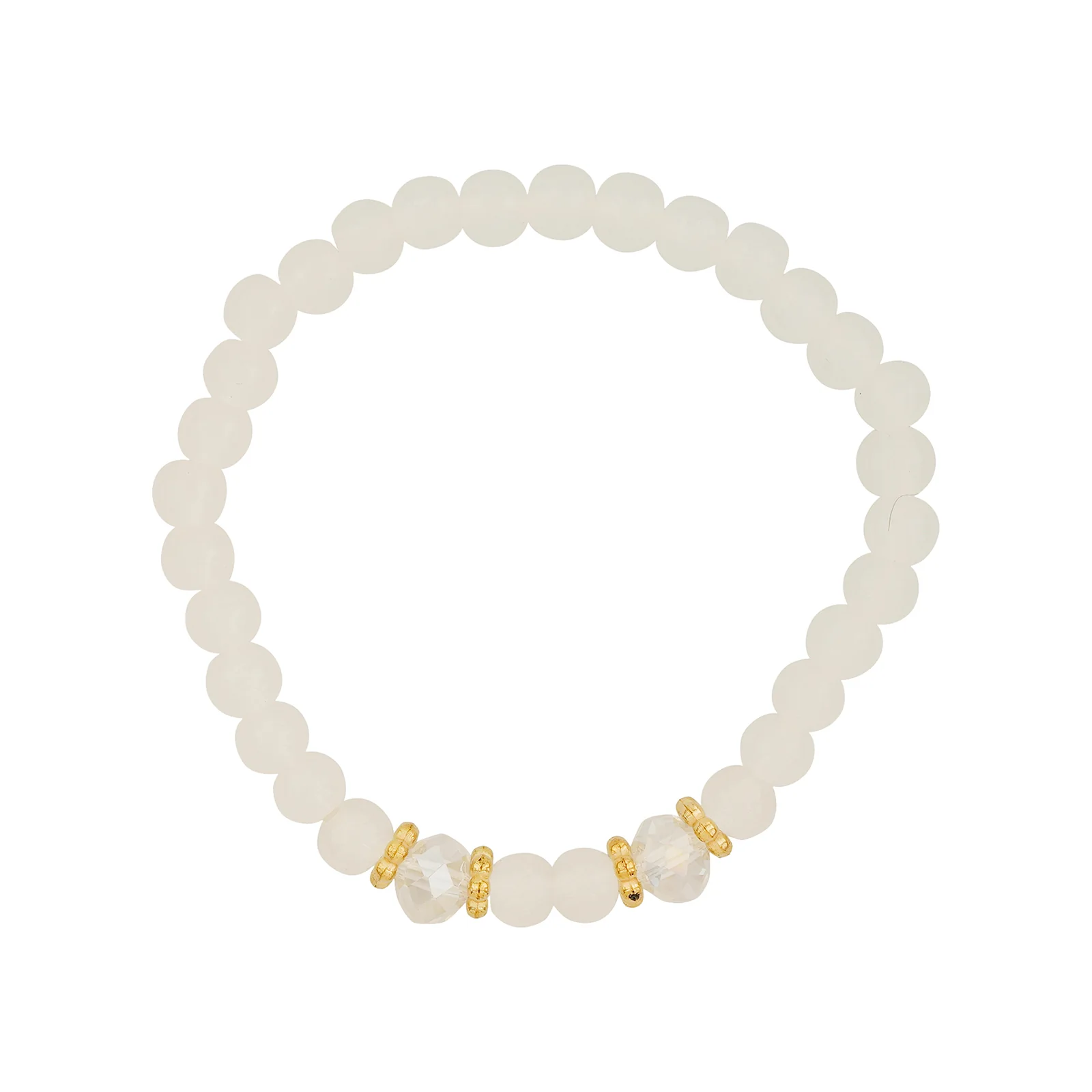 Mirrorball Cream Beaded Bracelet - Image 7