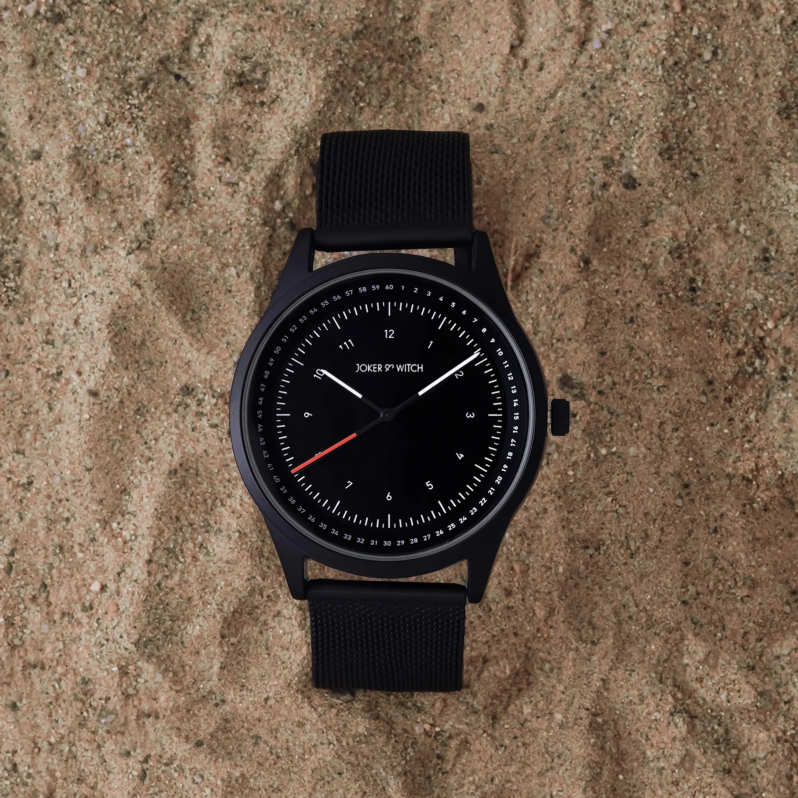 Montego Black XLarge Dial Black Mesh Strap Men's Watch - Image 2