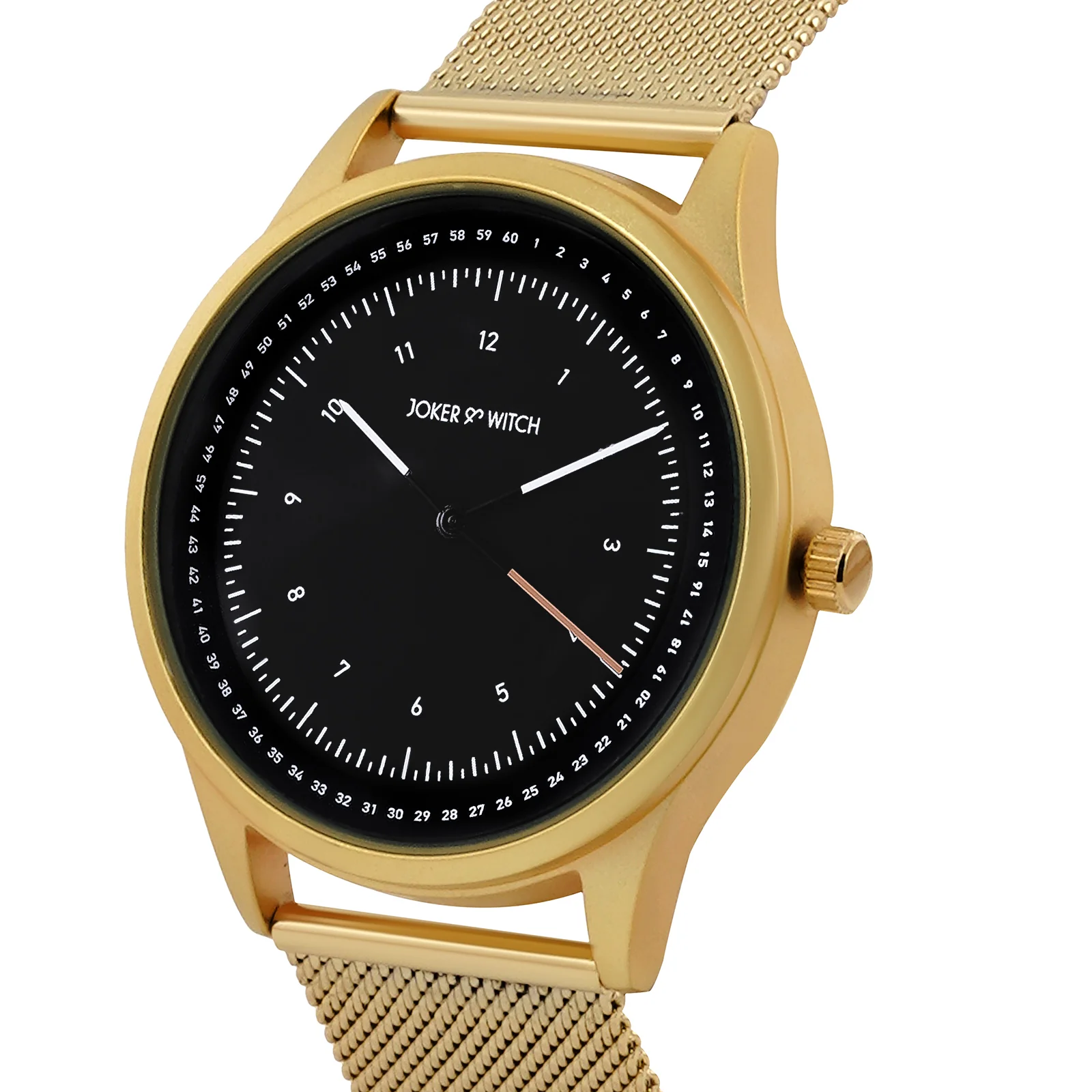 Montego Black XLarge Dial Gold Mesh Strap Men's Watch - Image 4