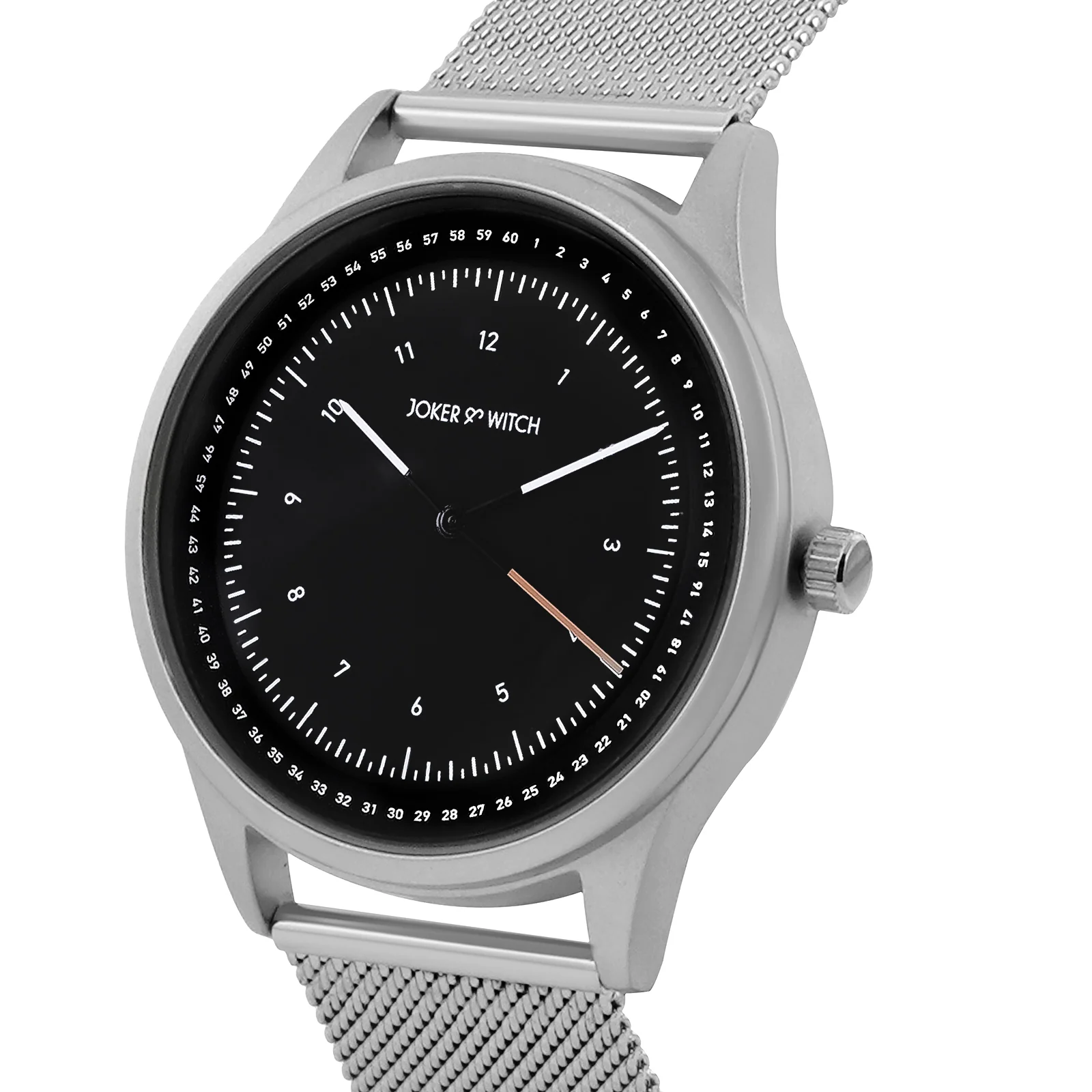 Montego Black XLarge Dial Silver Mesh Strap Men's Watch - Image 4